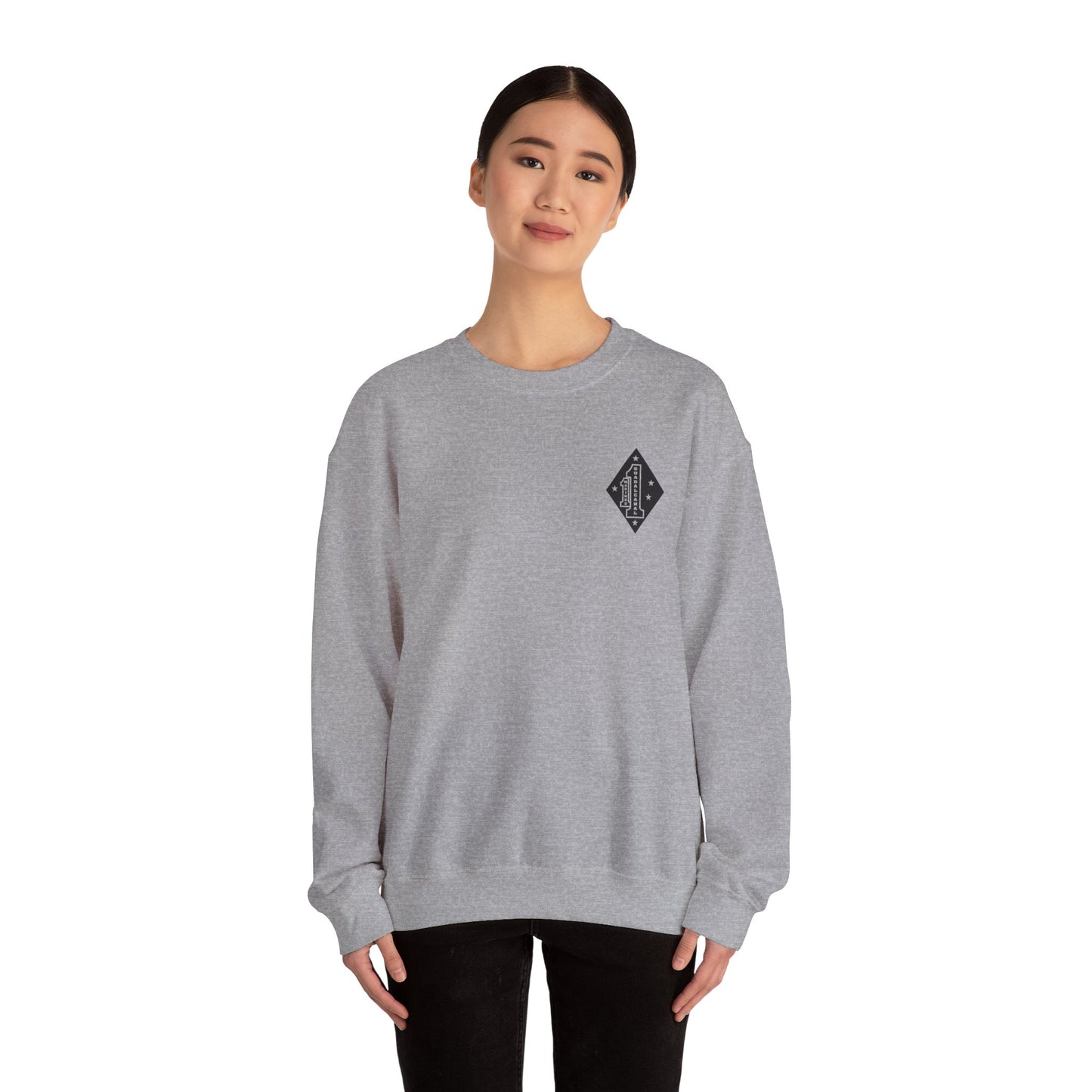1st Marine Regiment Black Logo Crewneck Sweater