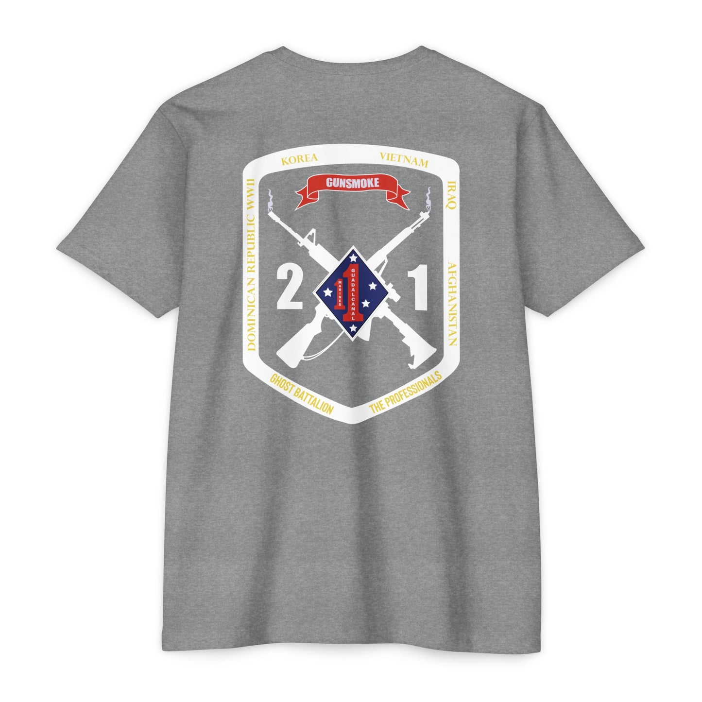 2nd Battalion 1st Marines White Logo Unit Tee