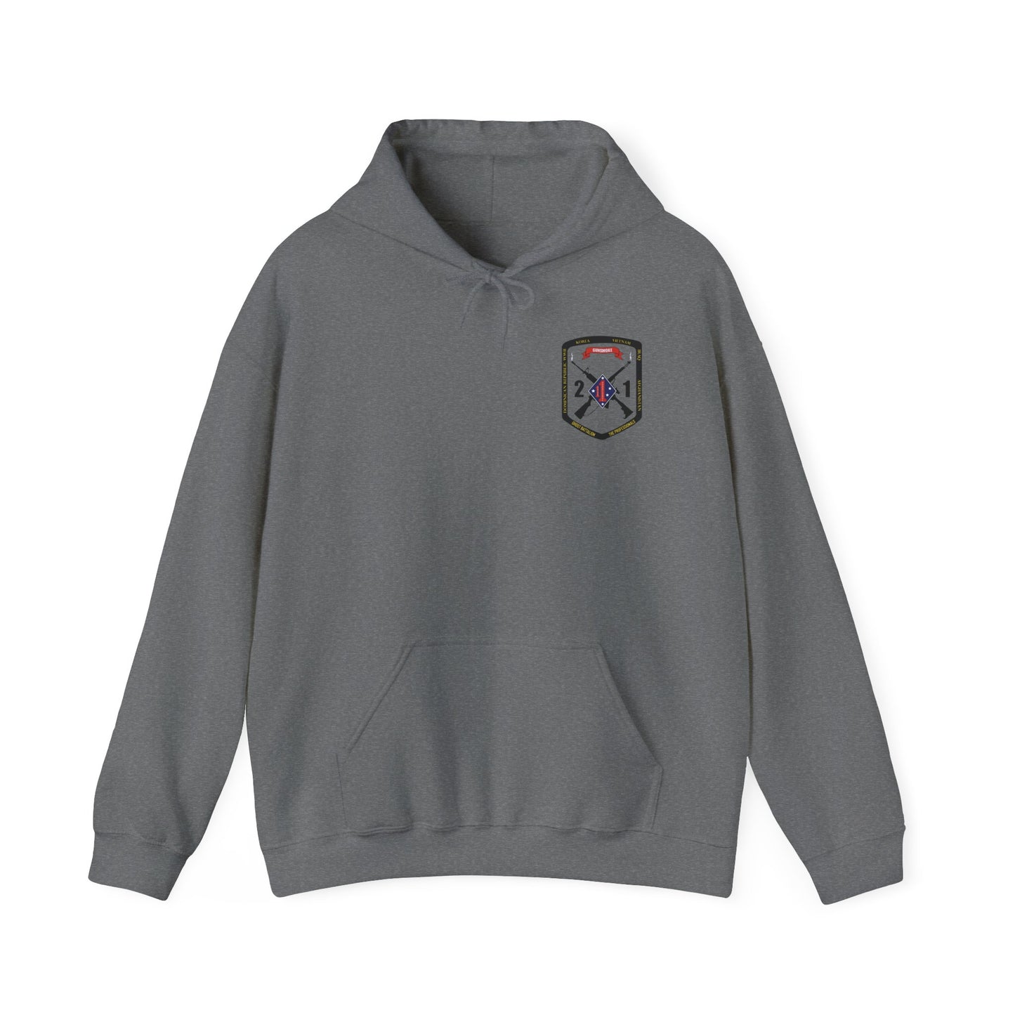 2nd Battalion 1st Marines Black Logo Unit Hoodie