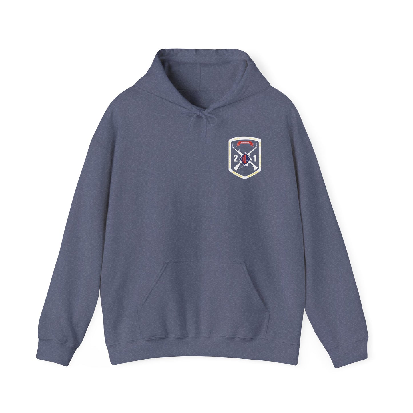 2nd Battalion 1st Marines White Logo Unit Hoodie