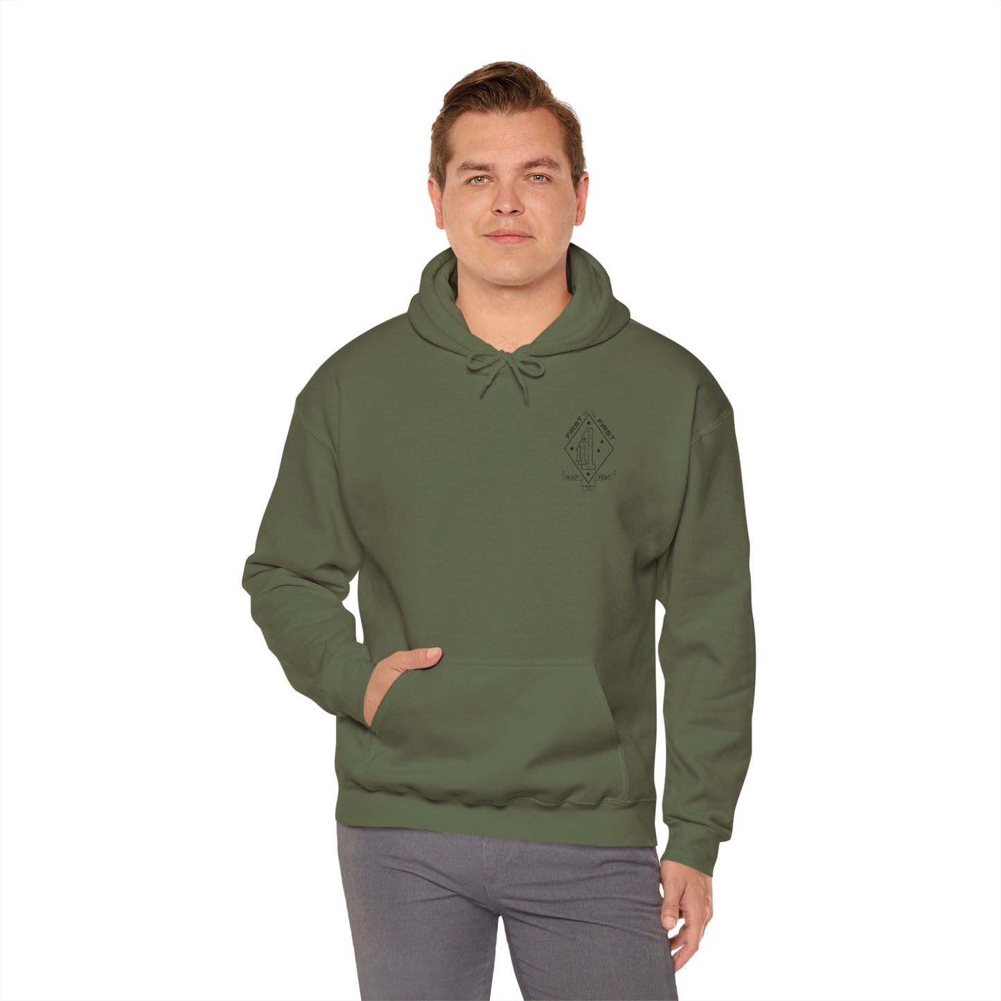 1st Battalion 1st Marines Bravo Co. Green Unit Hoodie