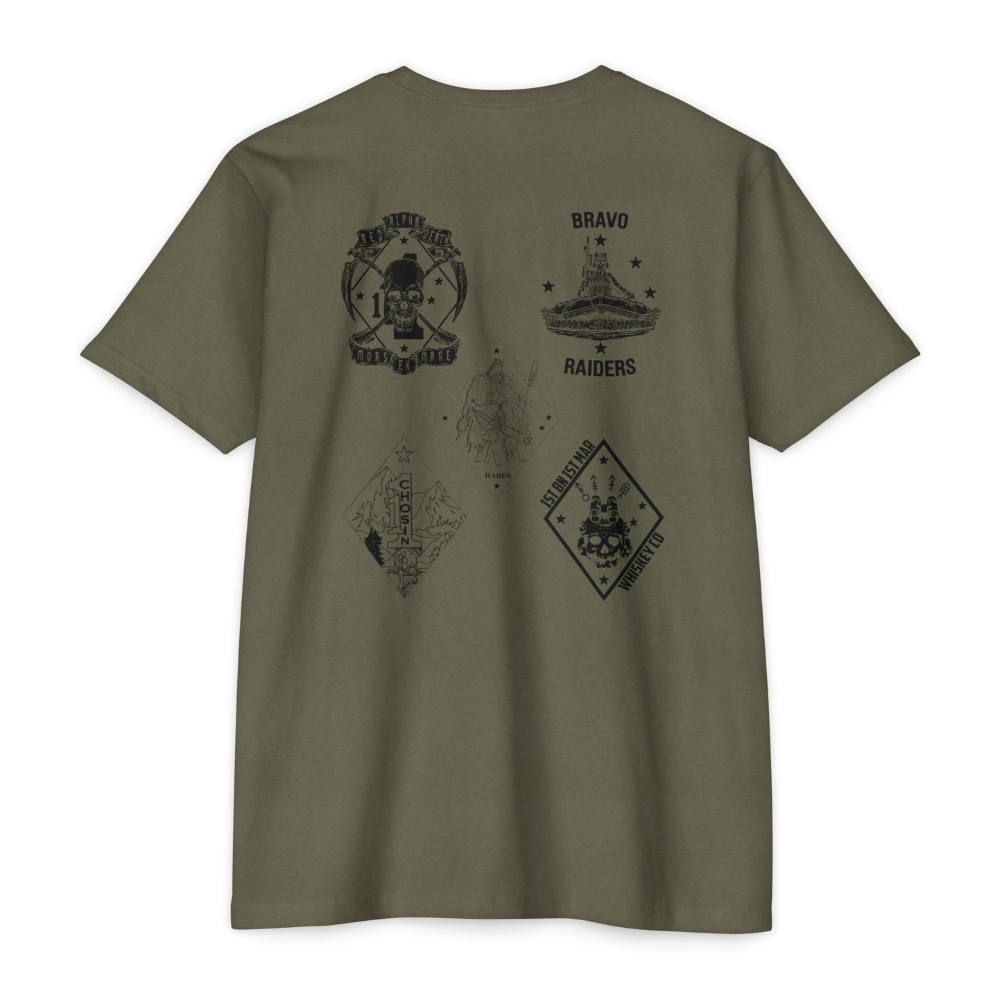 1st Battalion 1st Marines Green Unit Tee