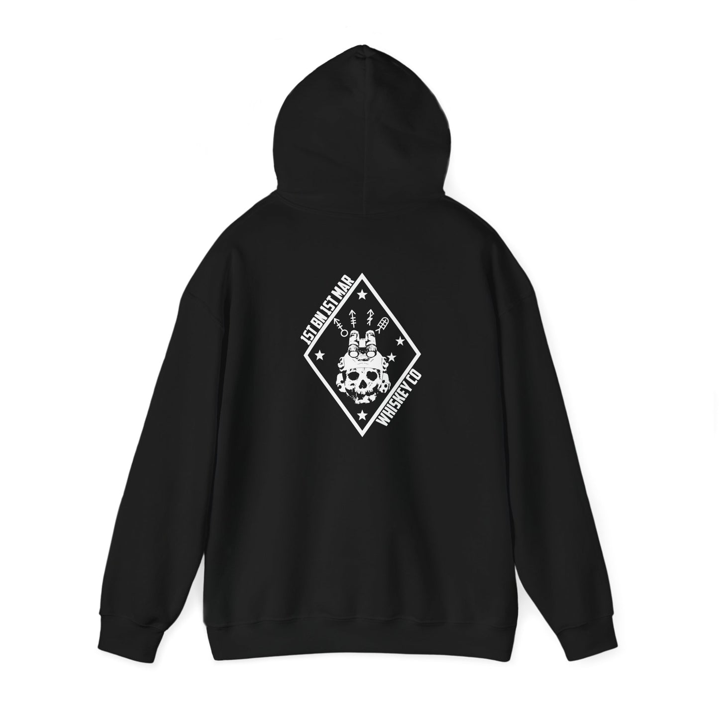 1st Battalion 1st Marines Weapons Co. Black Unit Hoodie