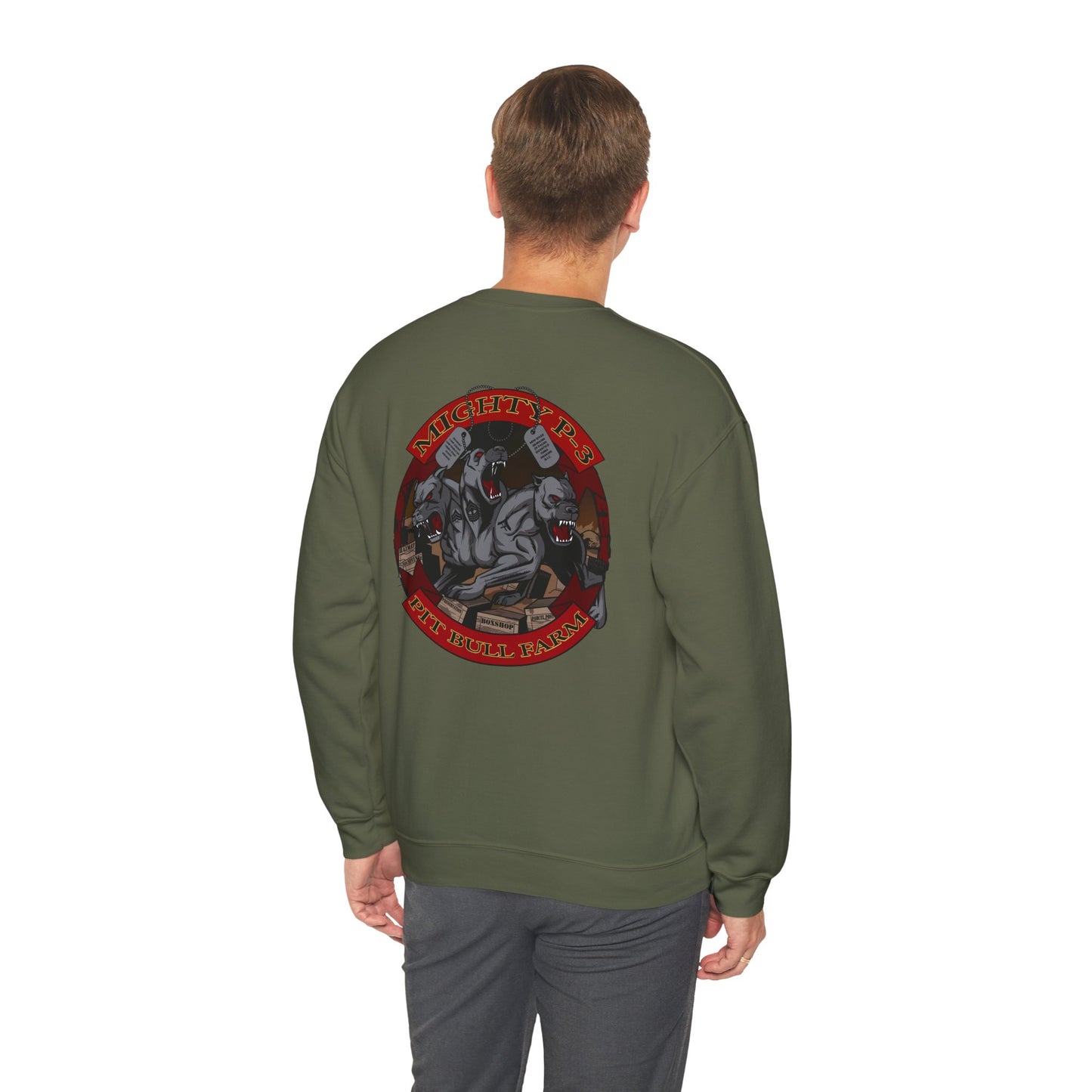 Old School Mighty P-3 w/ Yellow EGA Crewneck Sweater