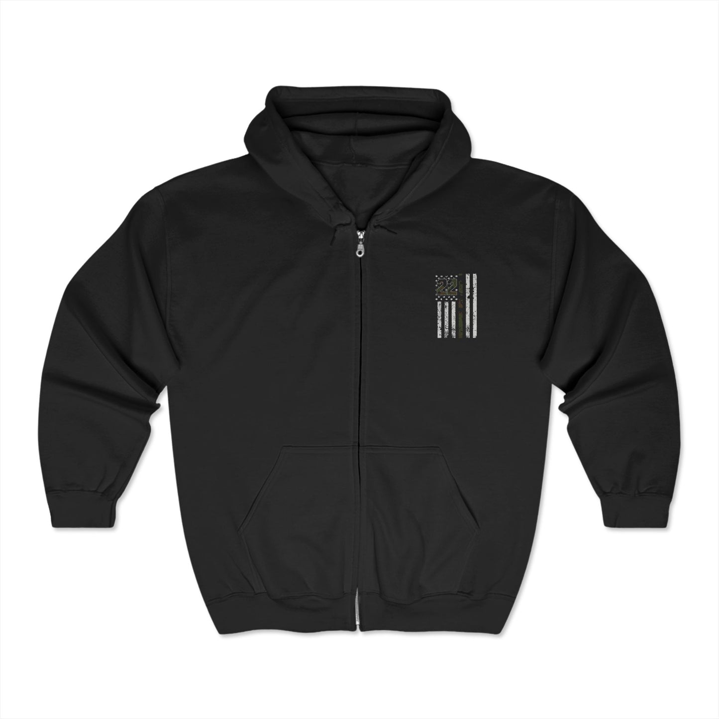 Military 22 Zip-Up Hoodie