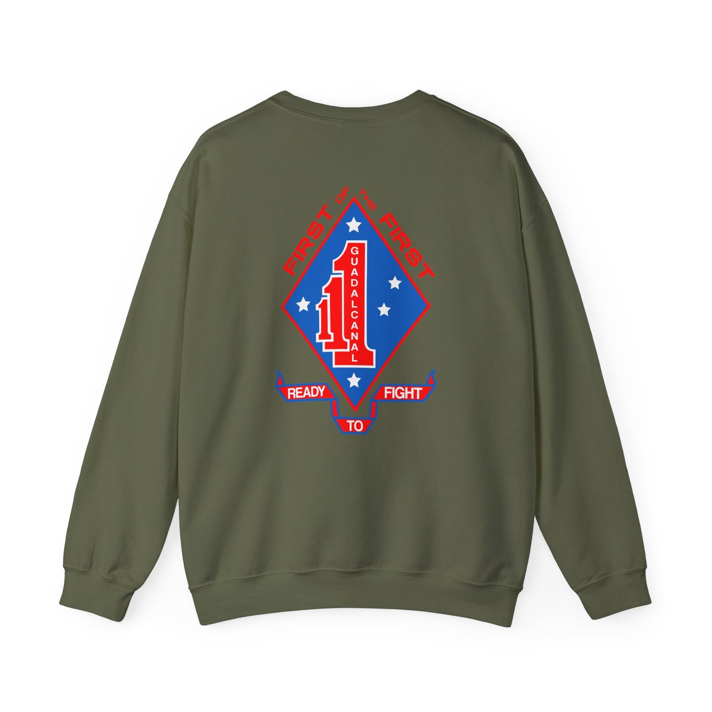 1st Battalion 1st Marines Unit Full Color Crewneck Sweater