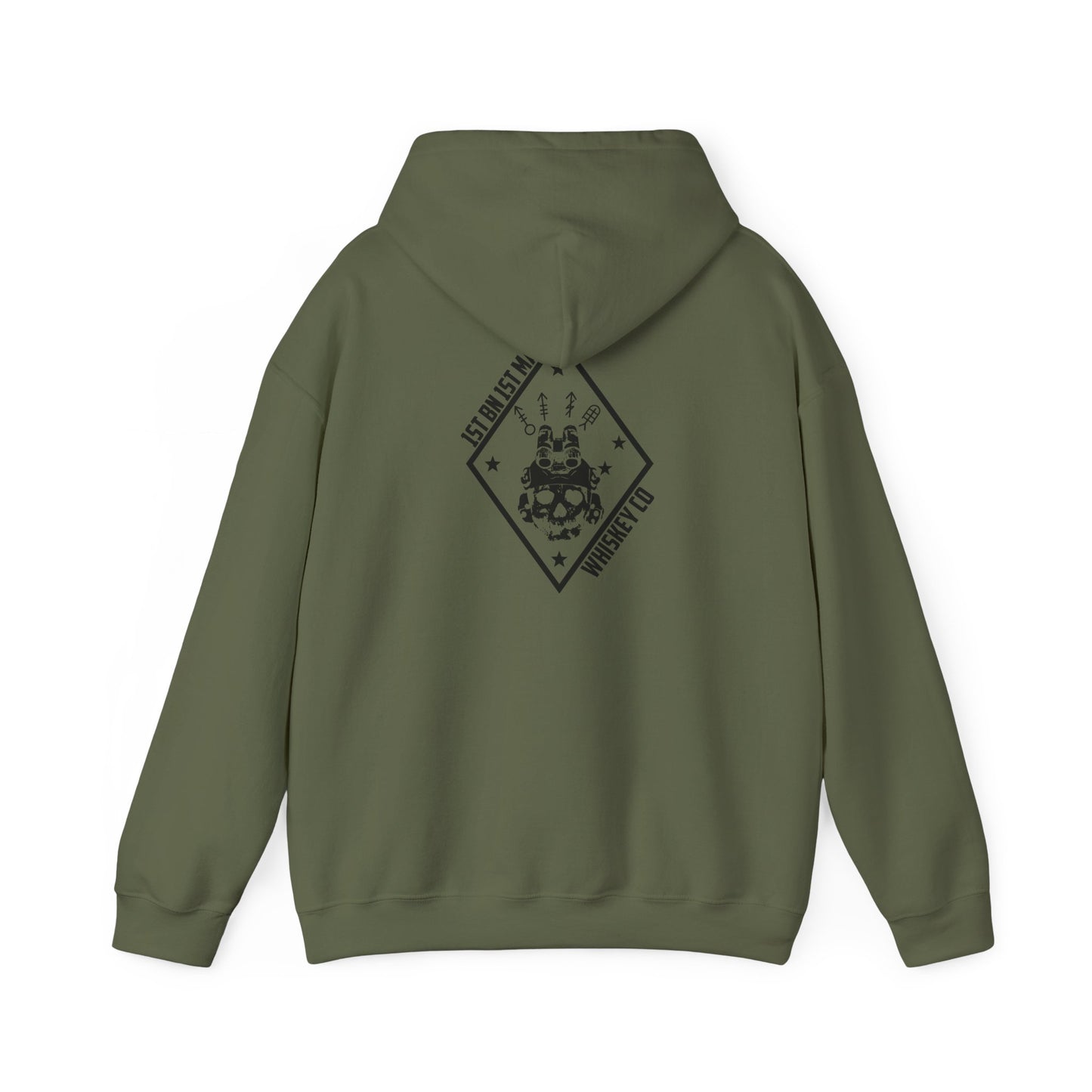 1st Battalion 1st Marines Weapons Co. Green Unit Hoodie