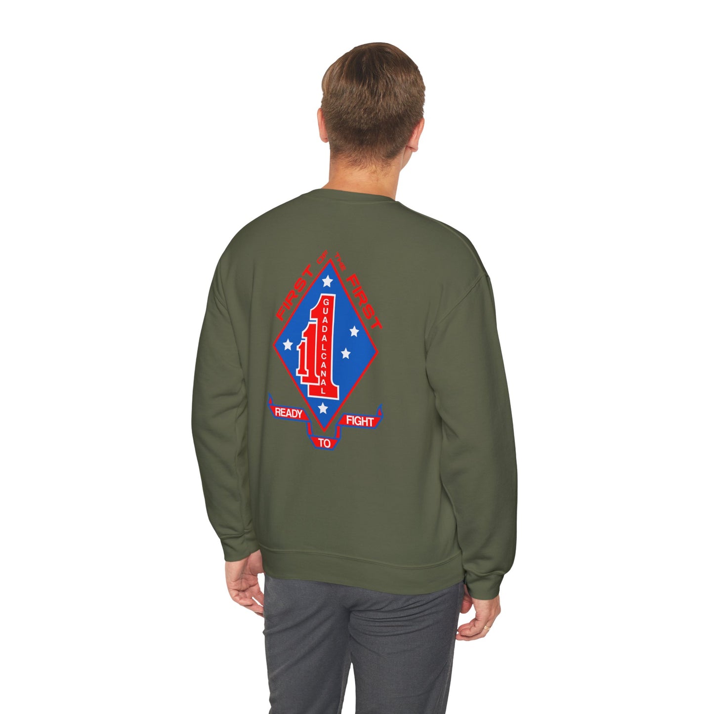 1st Battalion 1st Marines Unit Full Color Crewneck Sweater
