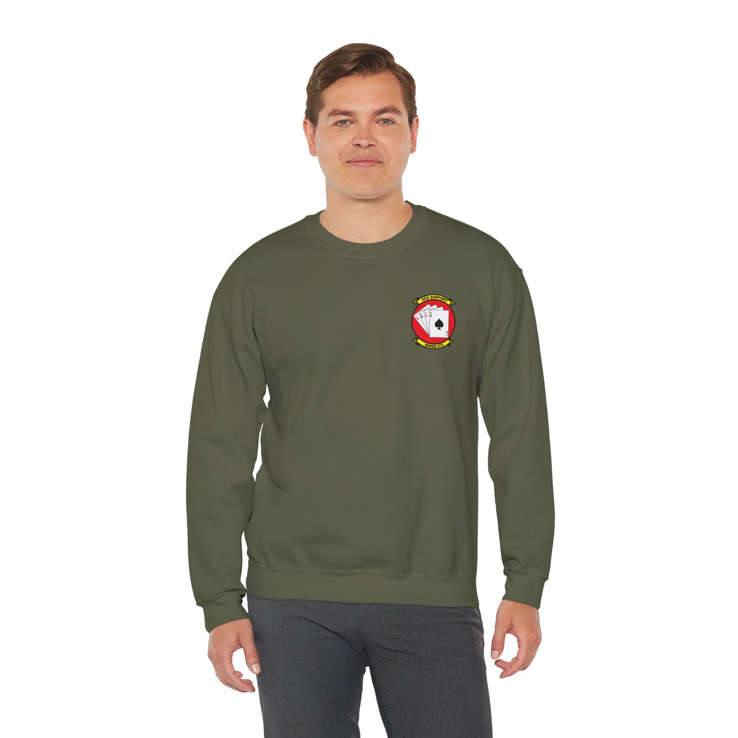 MWSS-373 Ace Support Green Unit Crewneck Sweater