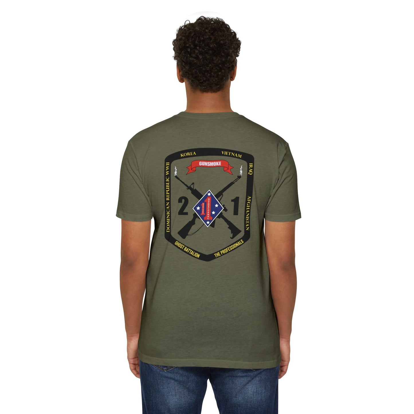 2nd Battalion 1st Marines Black Logo Unit Tee