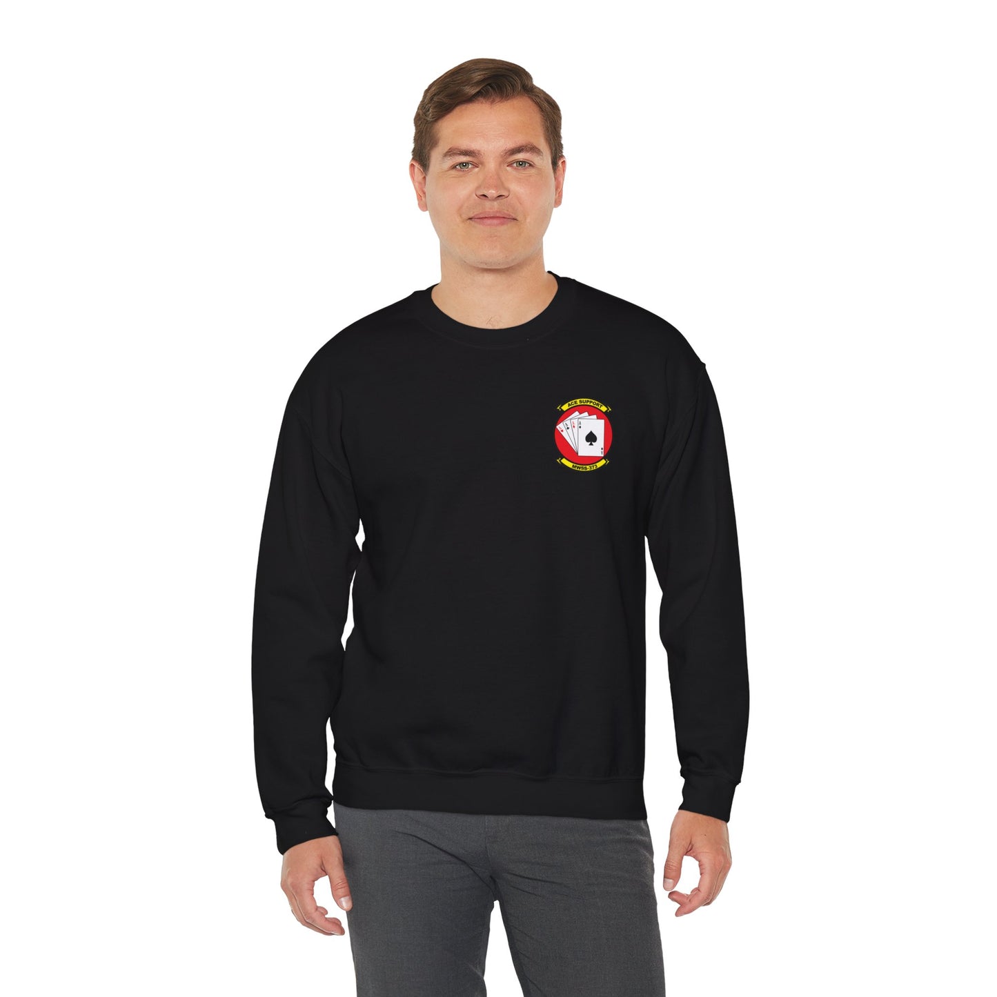 MWSS-373 Ace Support Black Unit Crewneck Sweater