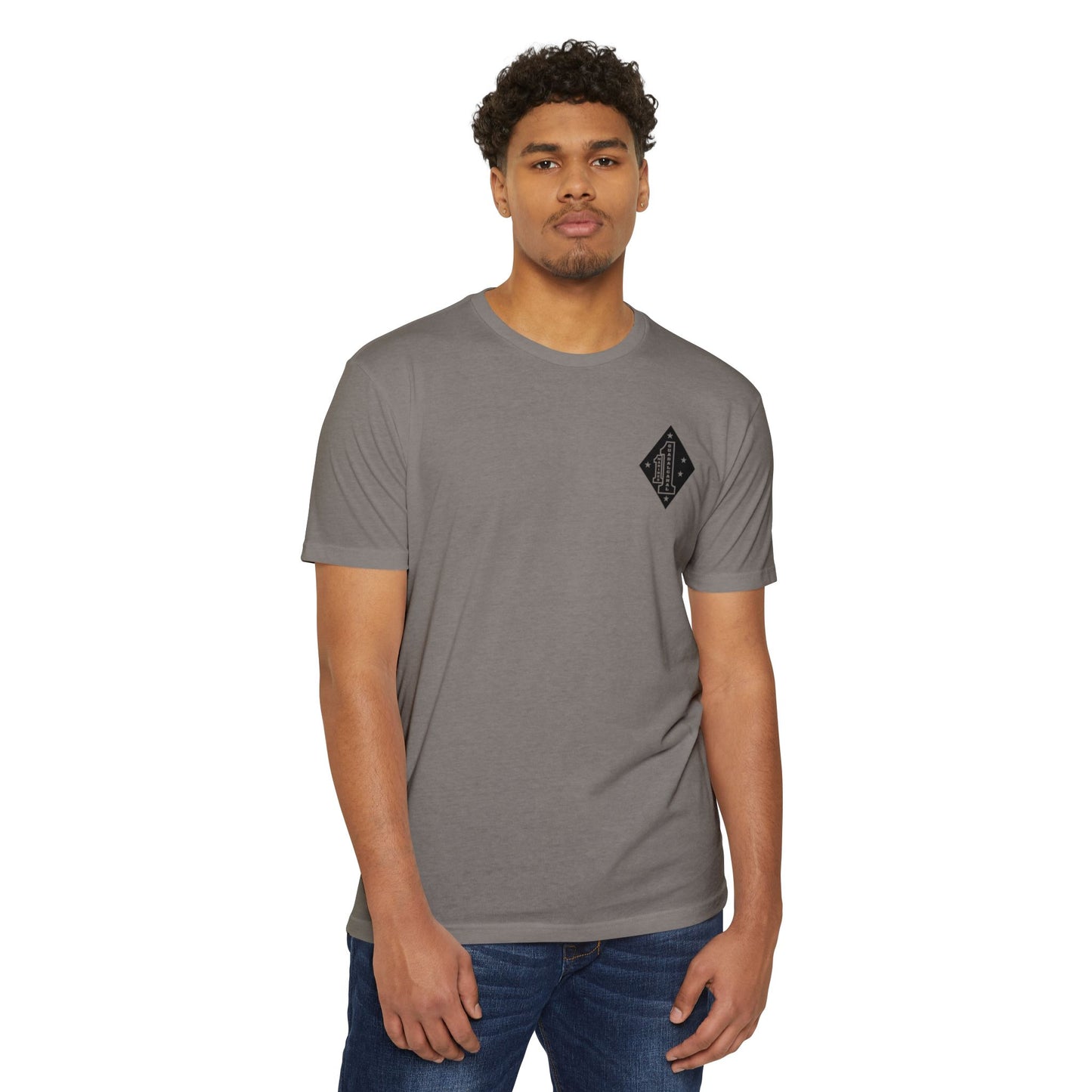 1st Marine Regiment Black Logo Tee