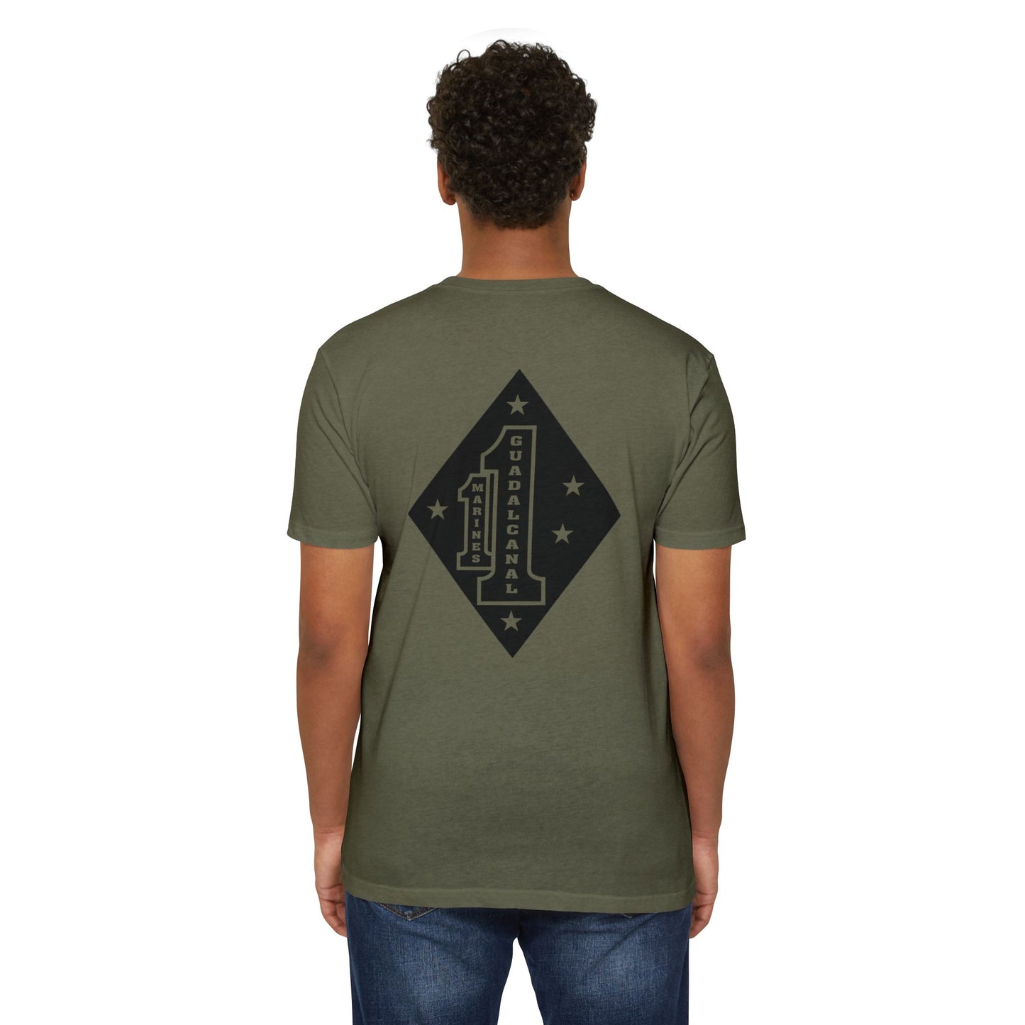 1st Marine Regiment Black Logo Tee