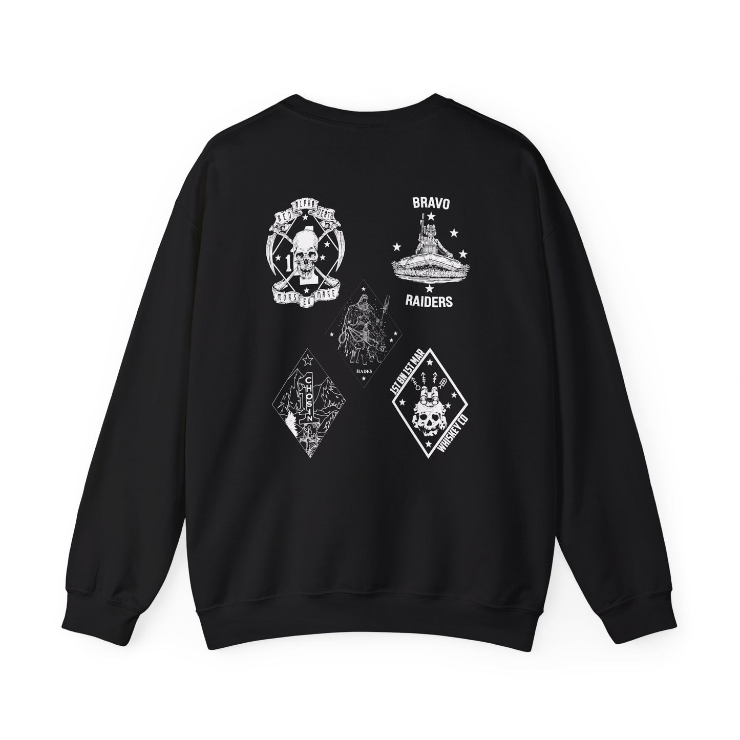 1st Battalion 1st Marines Black Unit Crewneck Sweater