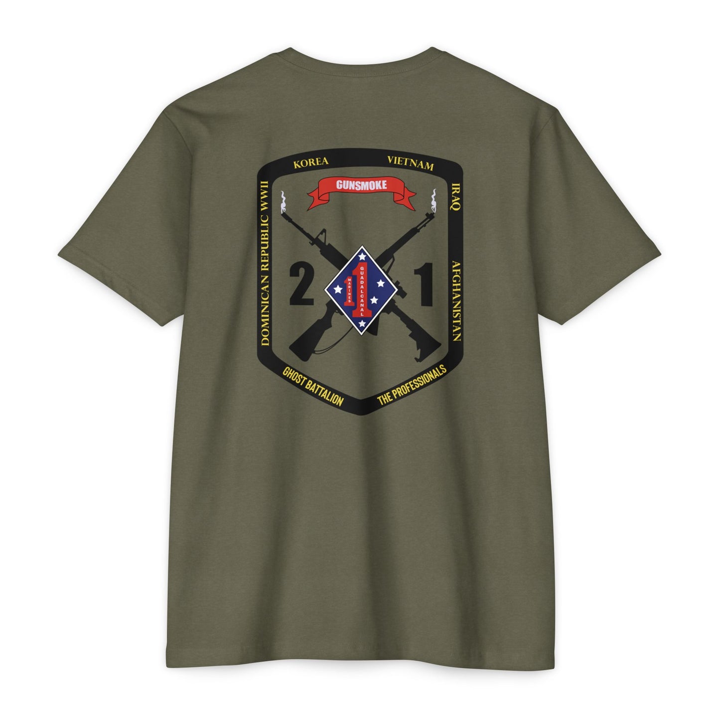 2nd Battalion 1st Marines Black Logo Unit Tee