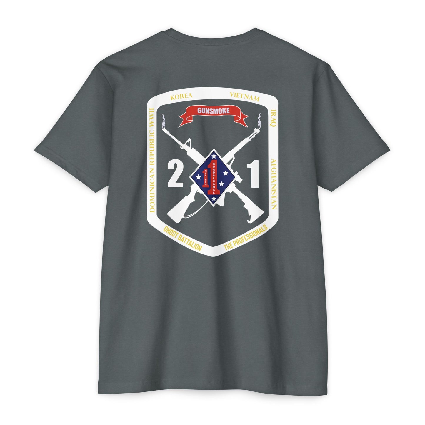 2nd Battalion 1st Marines White Logo Unit Tee