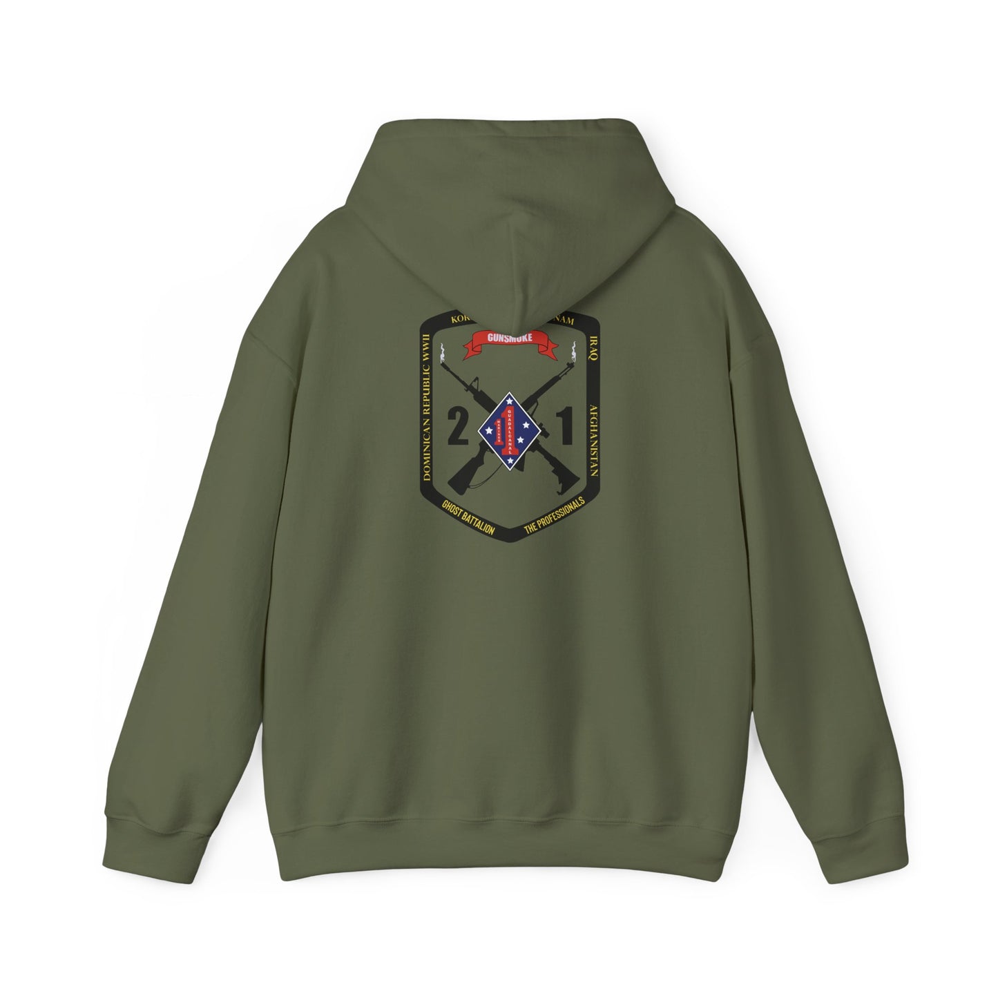 2nd Battalion 1st Marines Black Logo Unit Hoodie