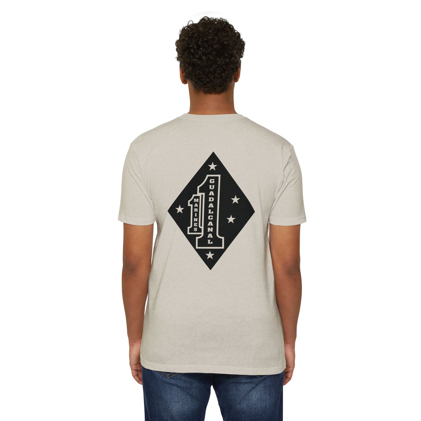 1st Marine Regiment Black Logo Tee