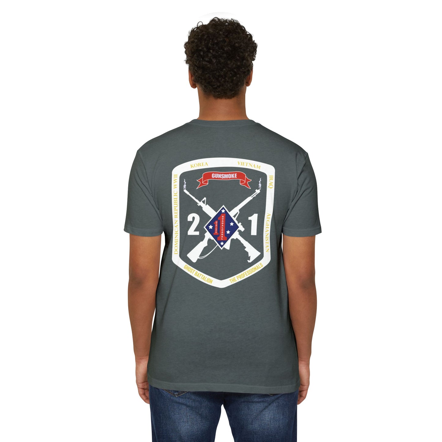 2nd Battalion 1st Marines White Logo Unit Tee