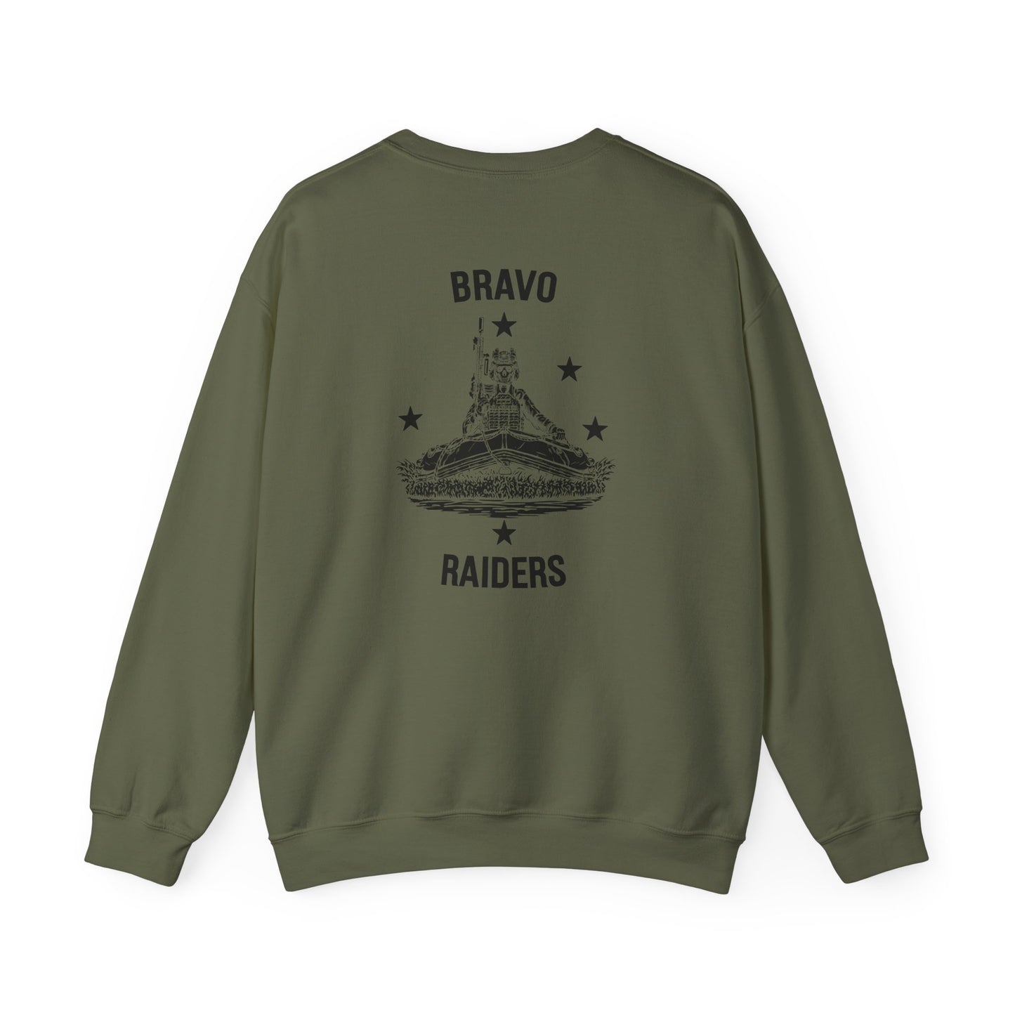 1st Battalion 1st Marines Bravo Co. Green Unit Crewneck Sweater
