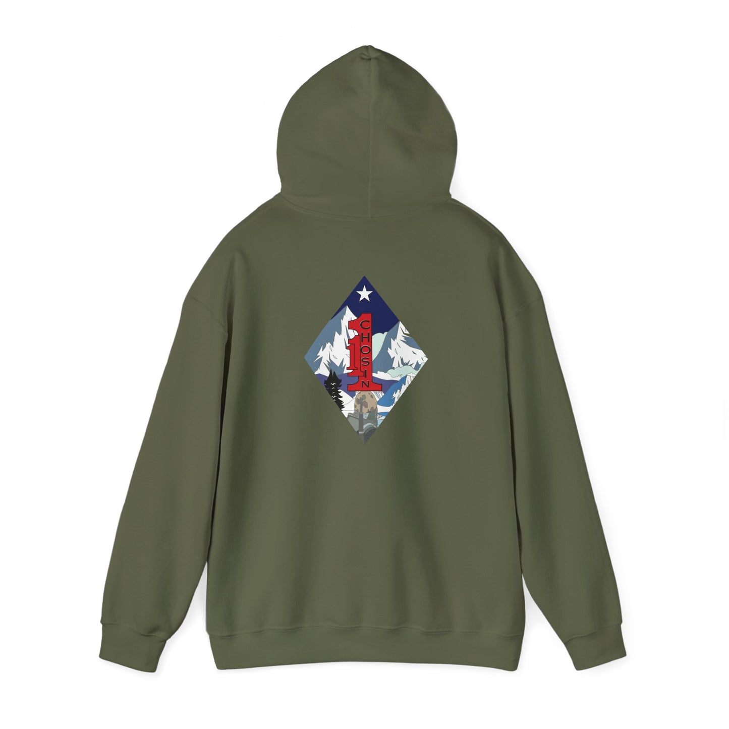 1st Battalion 1st Marines Charlie Co. Green Unit Hoodie