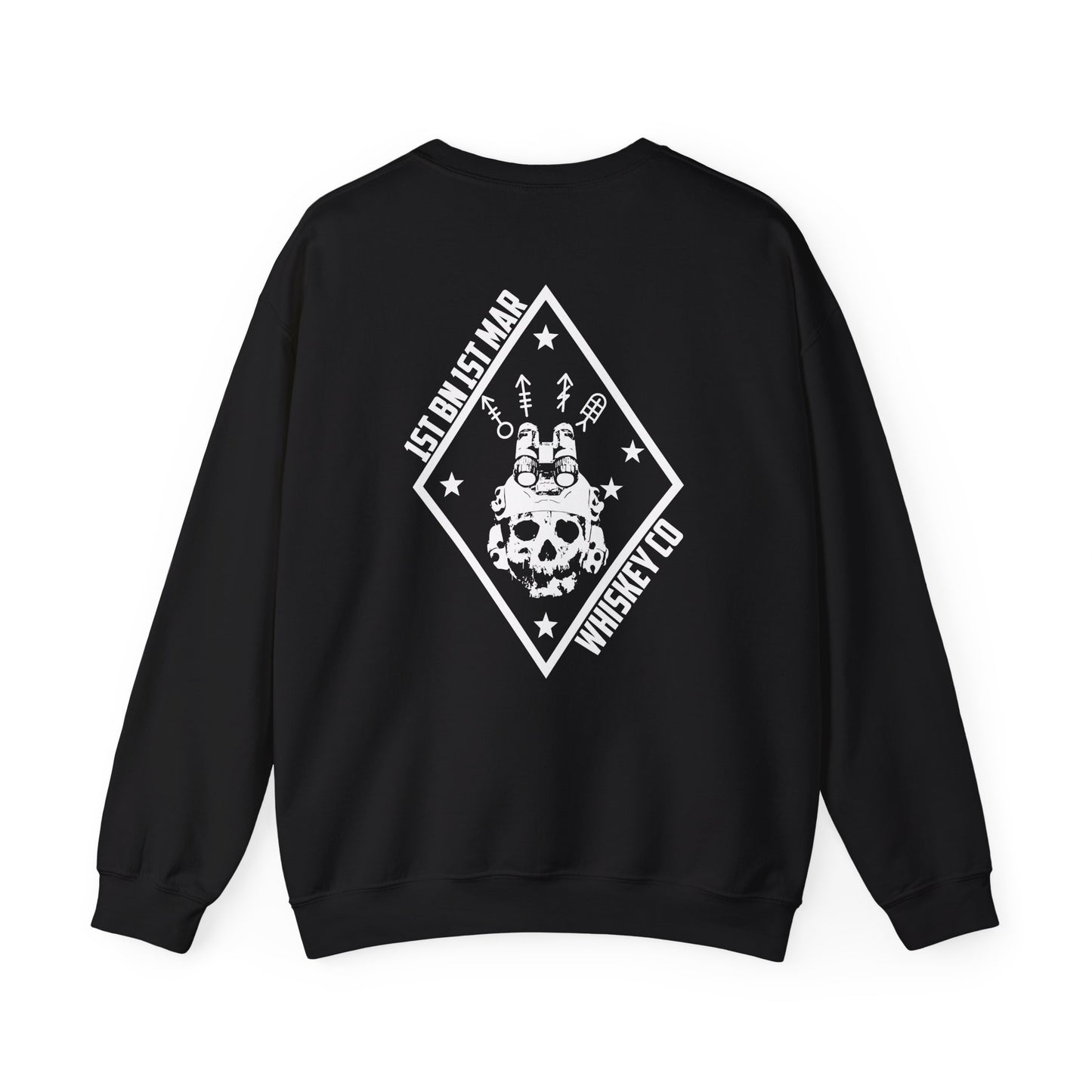 1st Battalion 1st Marines Weapons Co. Black Unit Crewneck Sweater