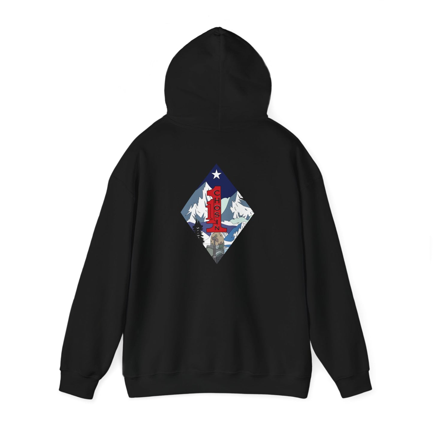 1st Battalion 1st Marines Charlie Co. Black Unit Hoodie