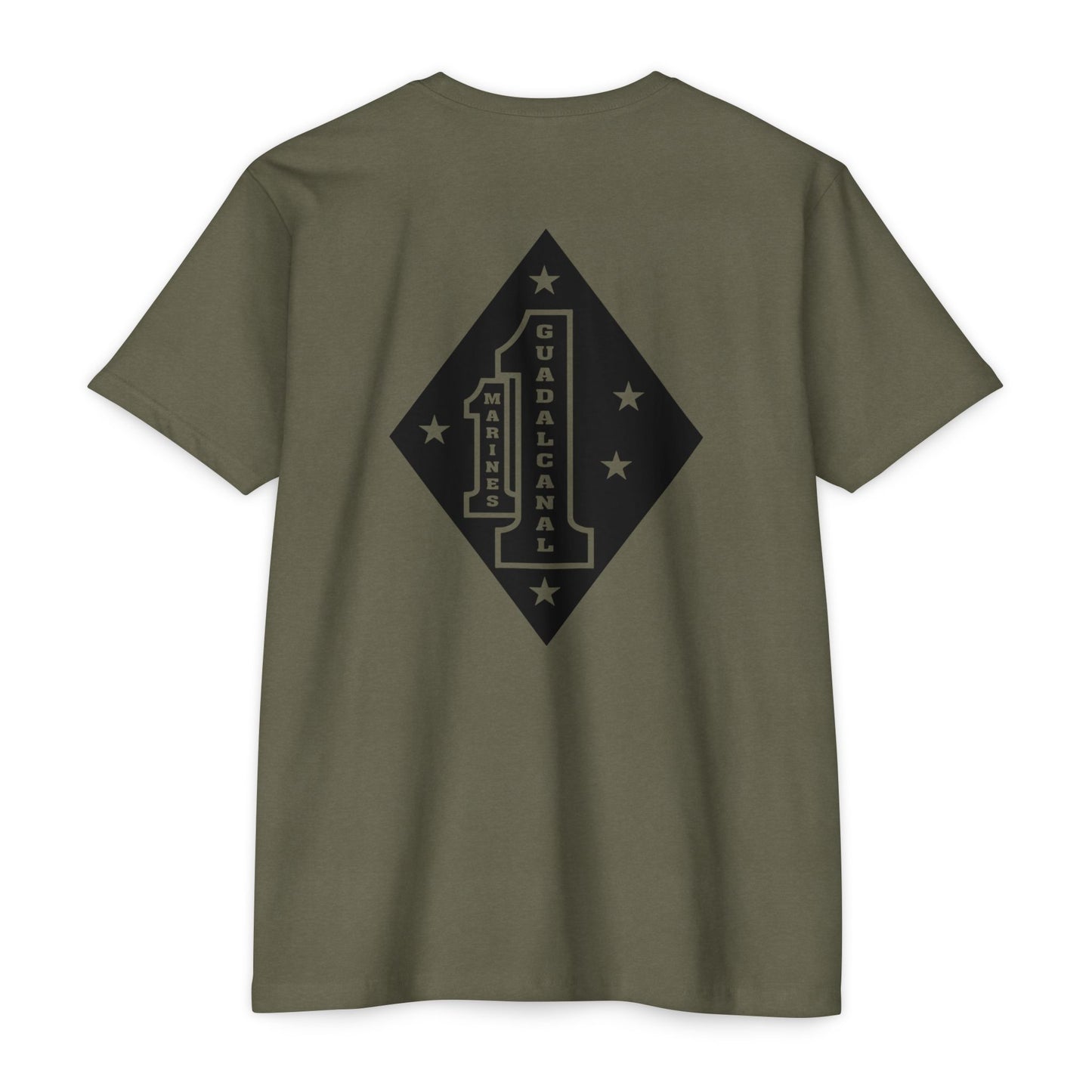1st Marine Regiment Black Logo Tee
