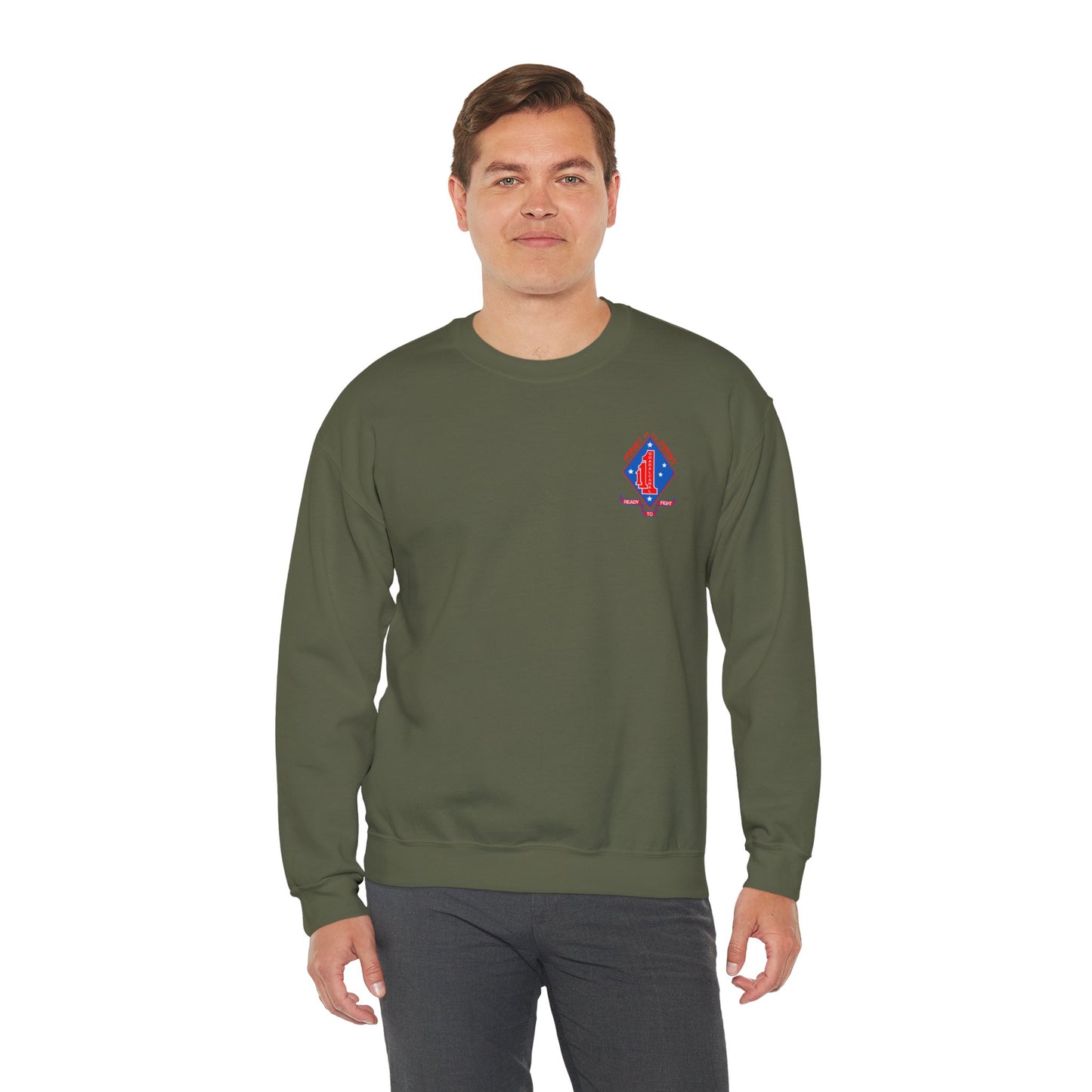 1st Battalion 1st Marines Unit Full Color Crewneck Sweater