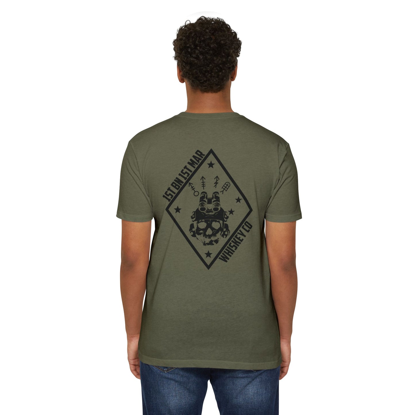 1st Battalion 1st Marines Weapons Co. Green Unit Tee