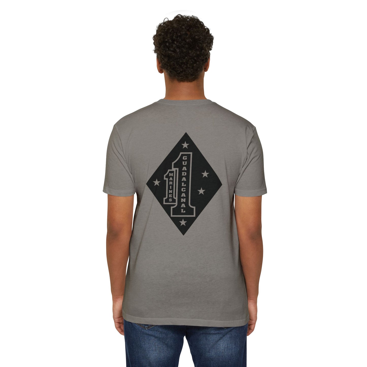 1st Marine Regiment Black Logo Tee
