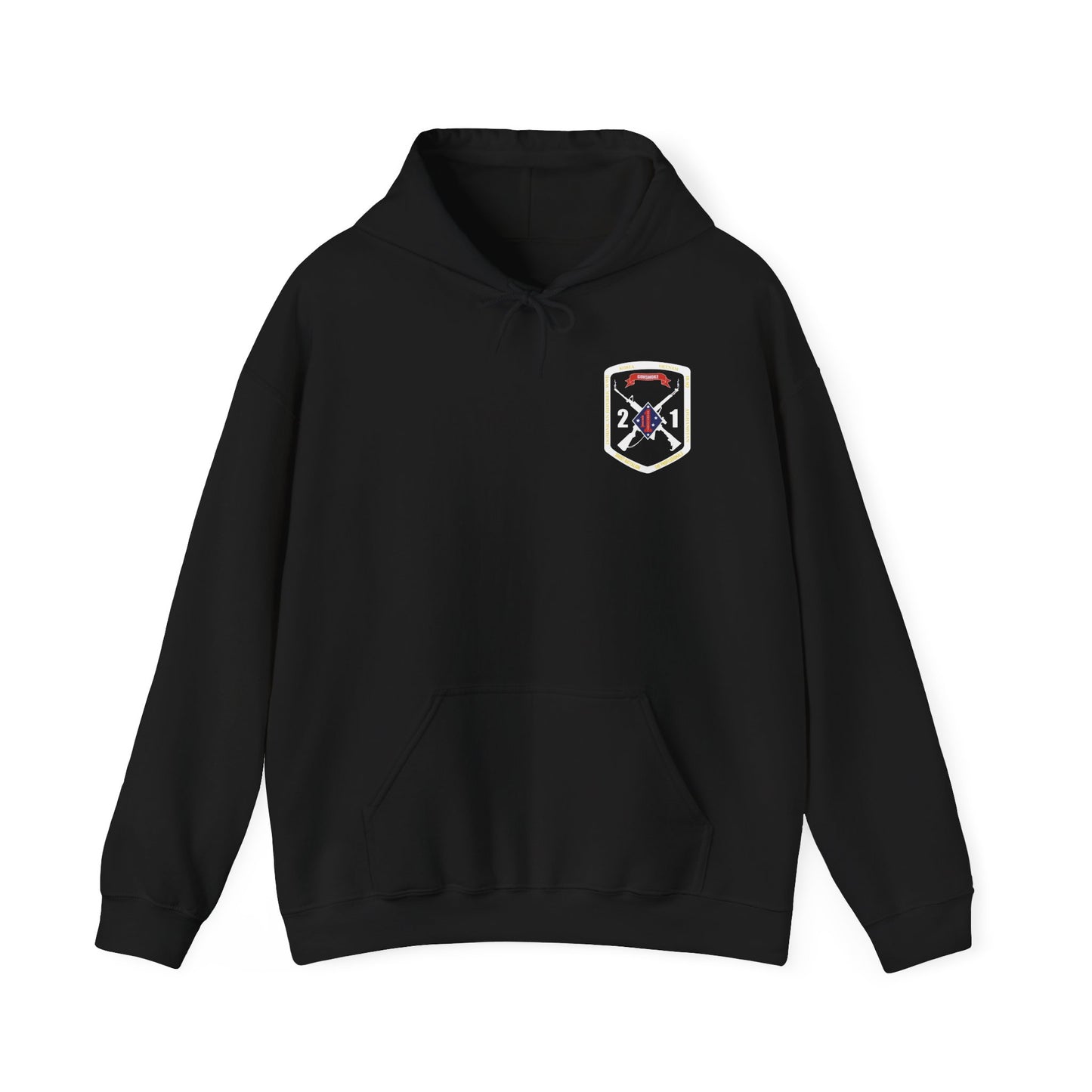 2nd Battalion 1st Marines White Logo Unit Hoodie
