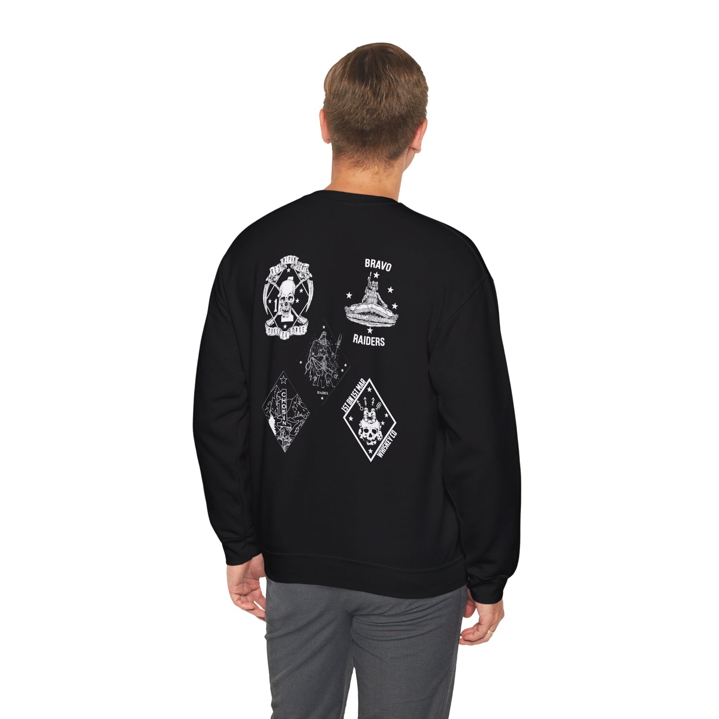 1st Battalion 1st Marines Black Unit Crewneck Sweater