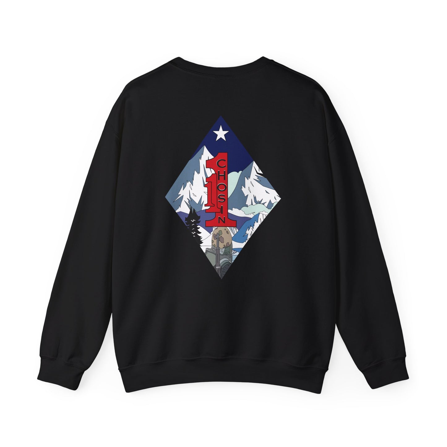 1st Battalion 1st Marines Charlie Co. Black Unit Crewneck Sweater