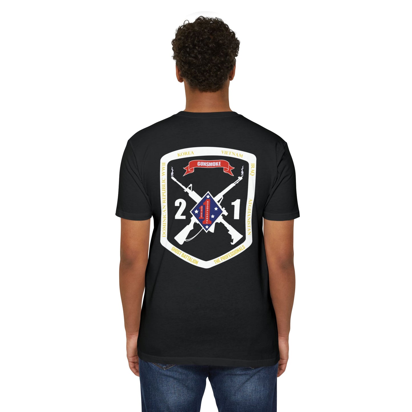 2nd Battalion 1st Marines White Logo Unit Tee