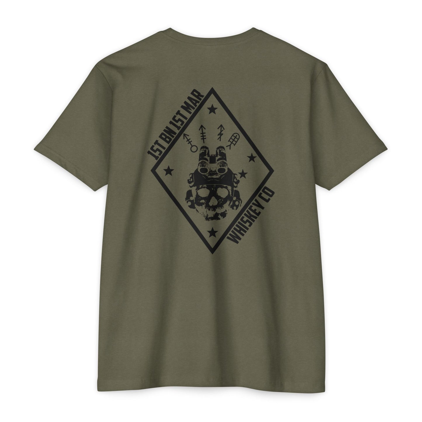 1st Battalion 1st Marines Weapons Co. Green Unit Tee