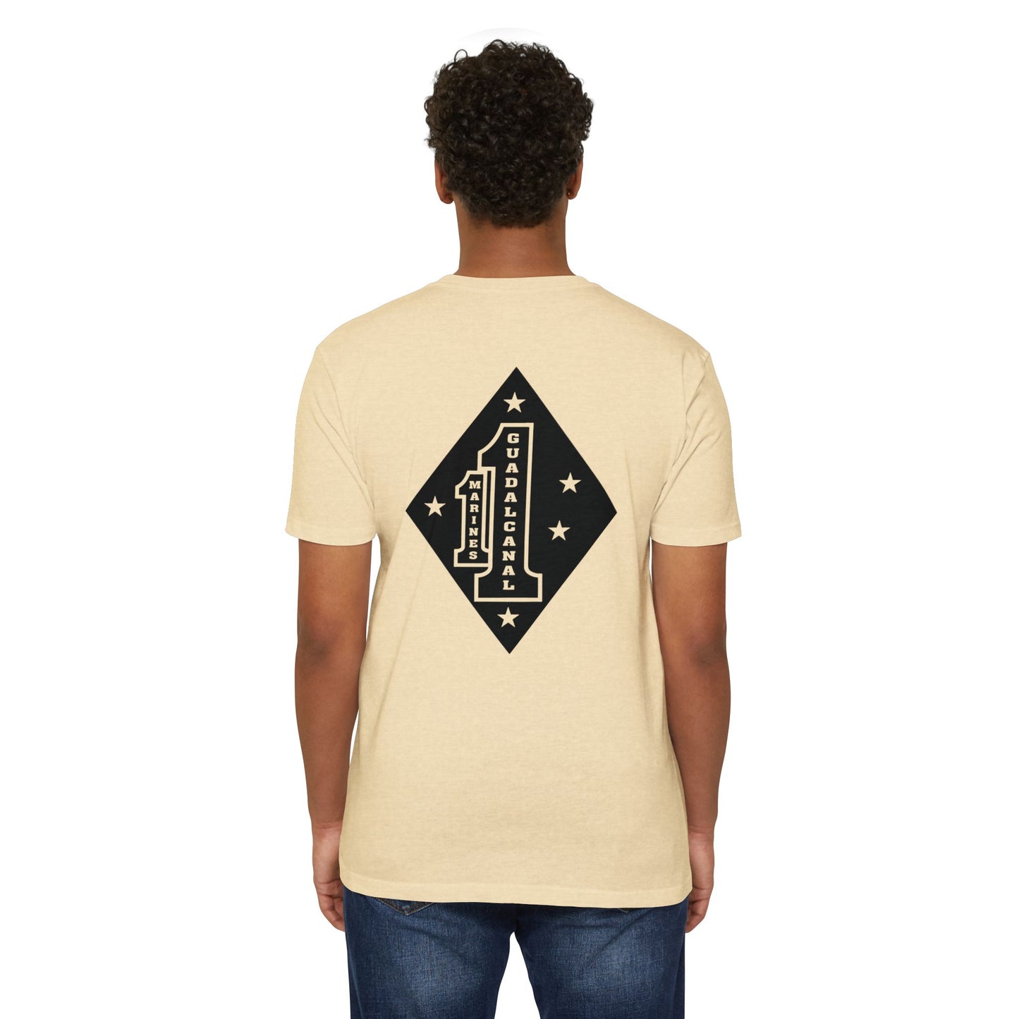1st Marine Regiment Black Logo Tee