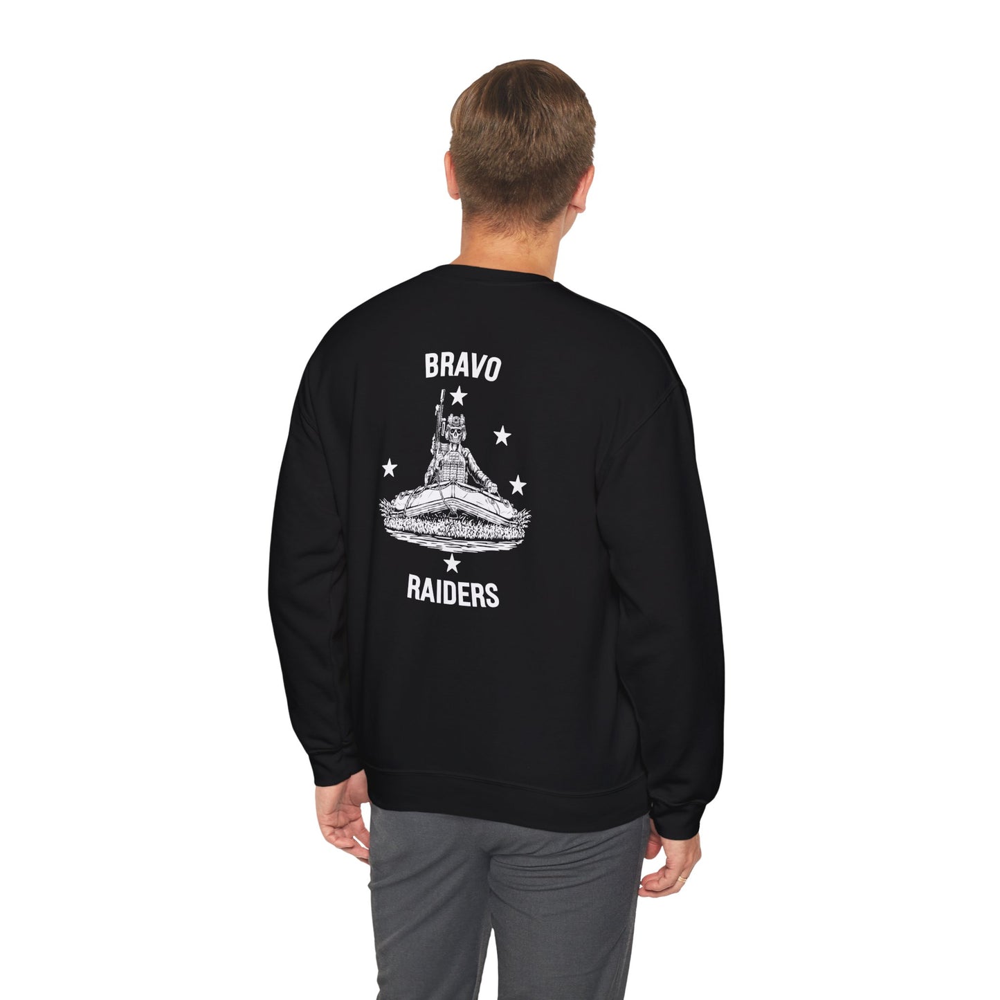 1st Battalion 1st Marines Bravo Co. Black Unit Crewneck Sweater