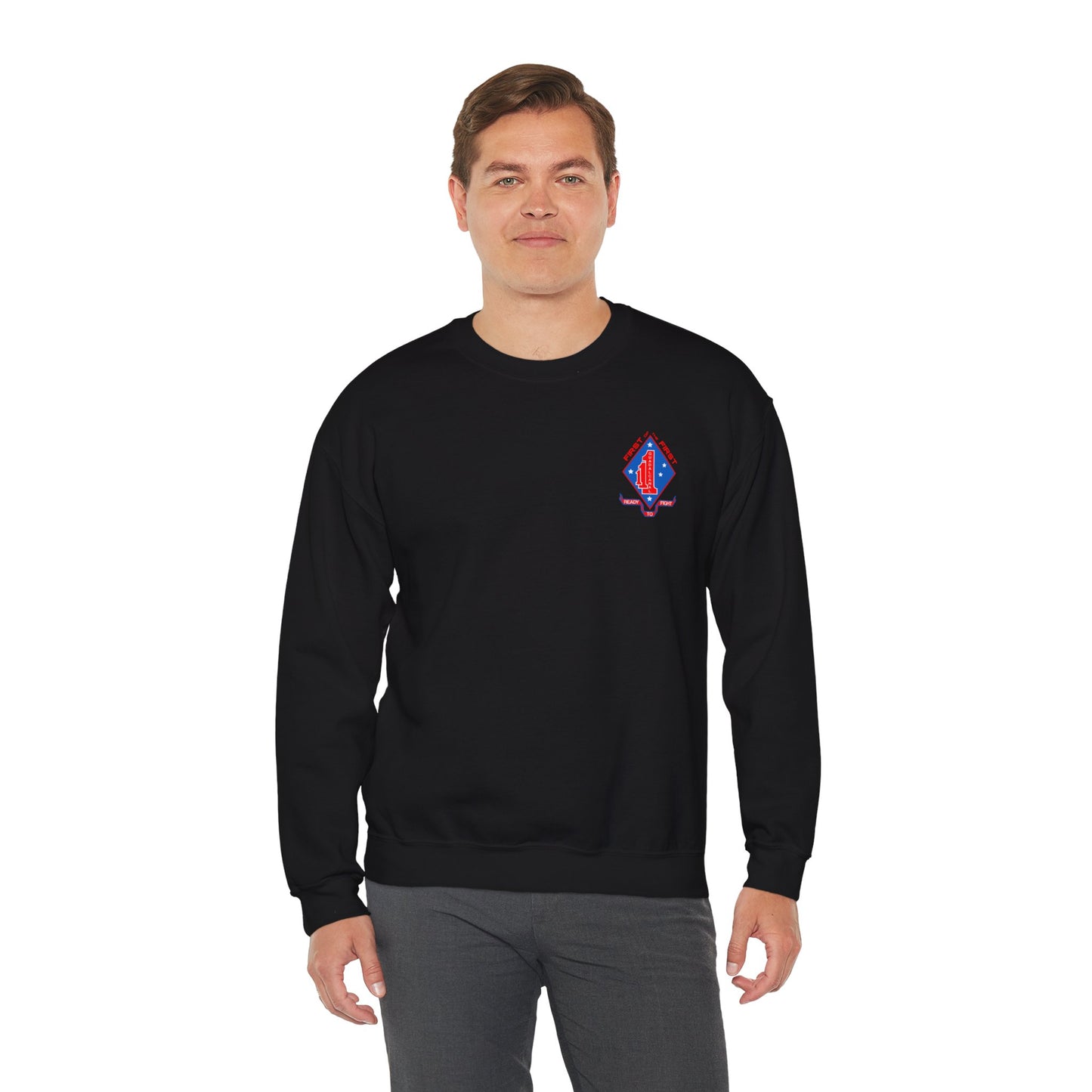 1st Battalion 1st Marines Unit Full Color Crewneck Sweater