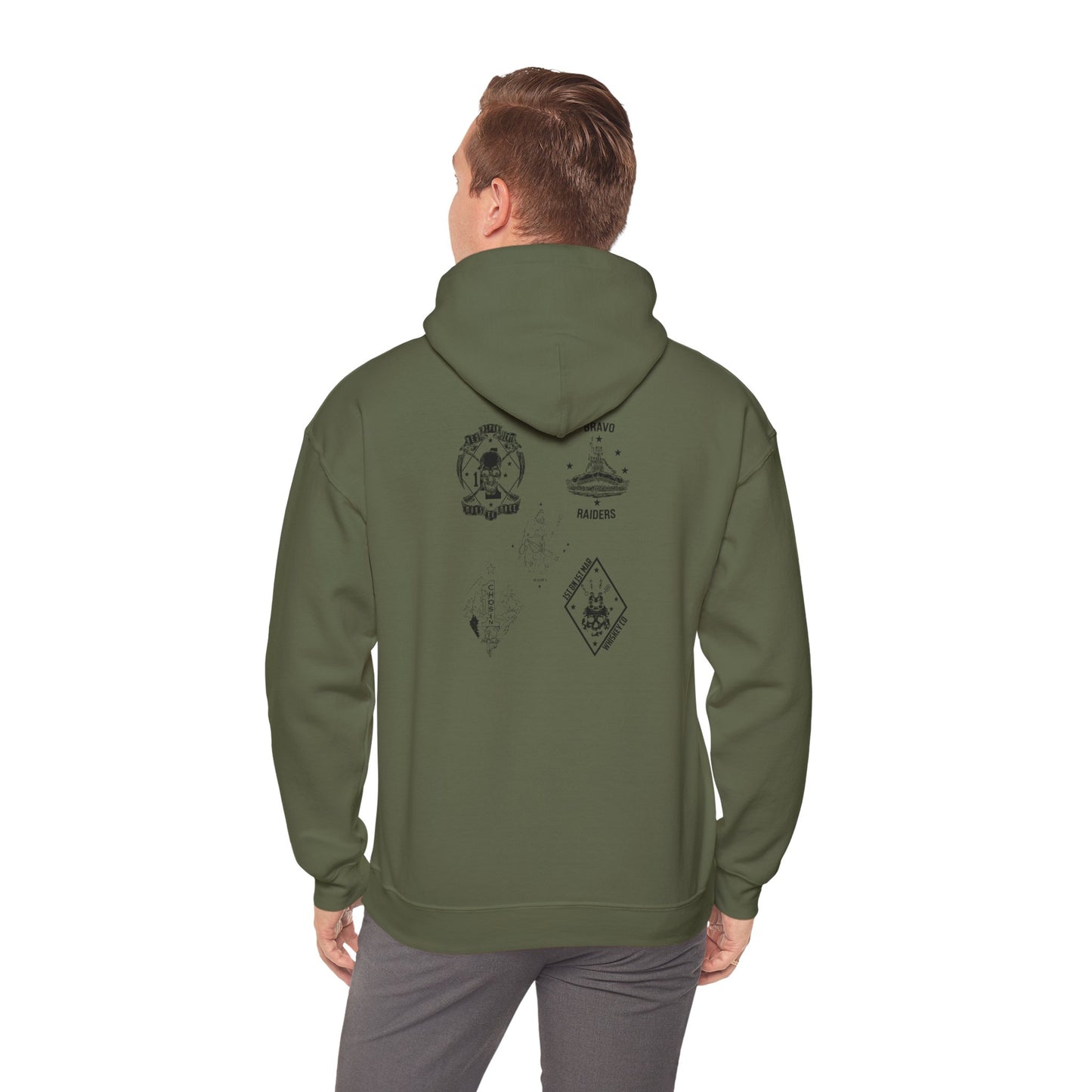 1st Battalion 1st Marines Green Unit Hoodie