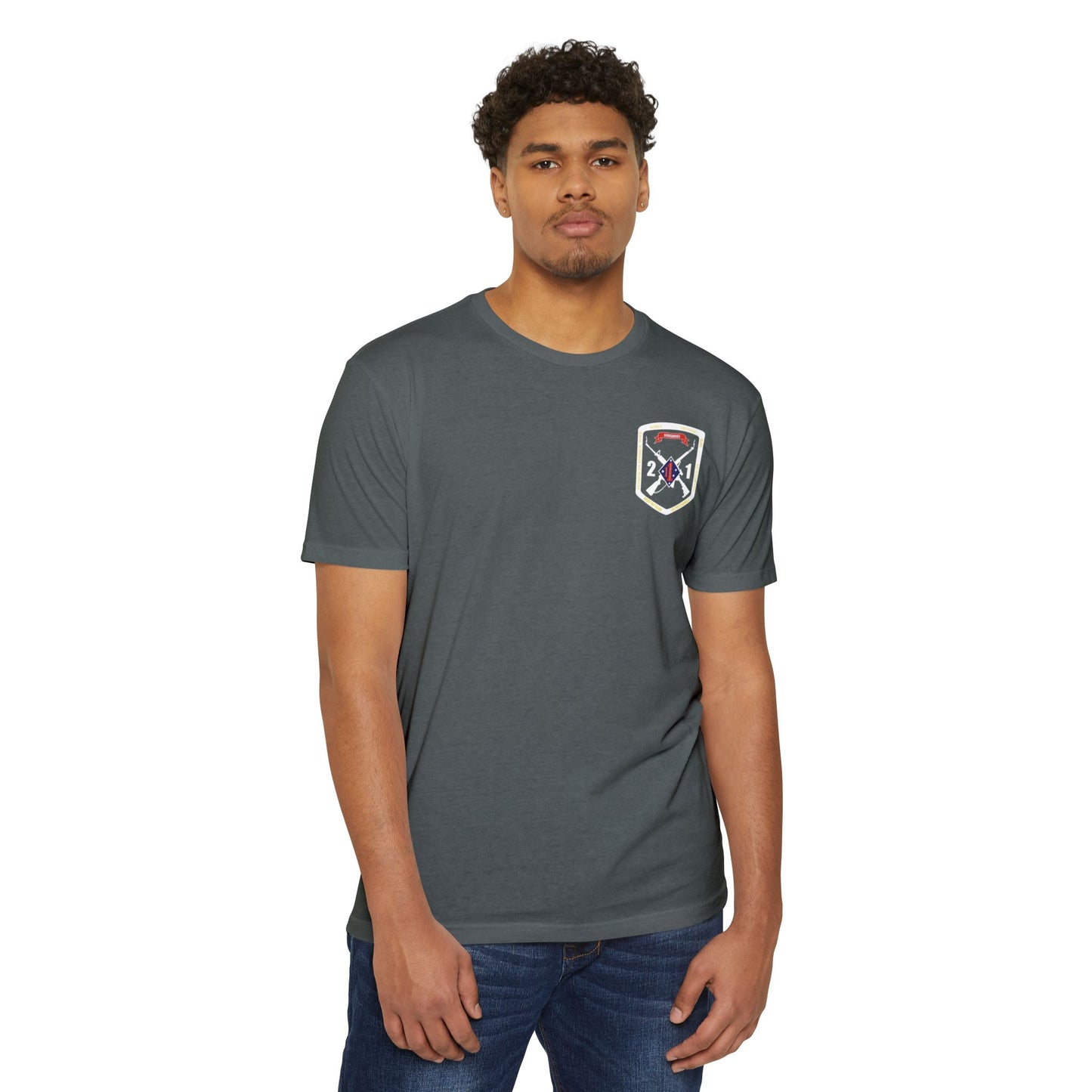 2nd Battalion 1st Marines White Logo Unit Tee