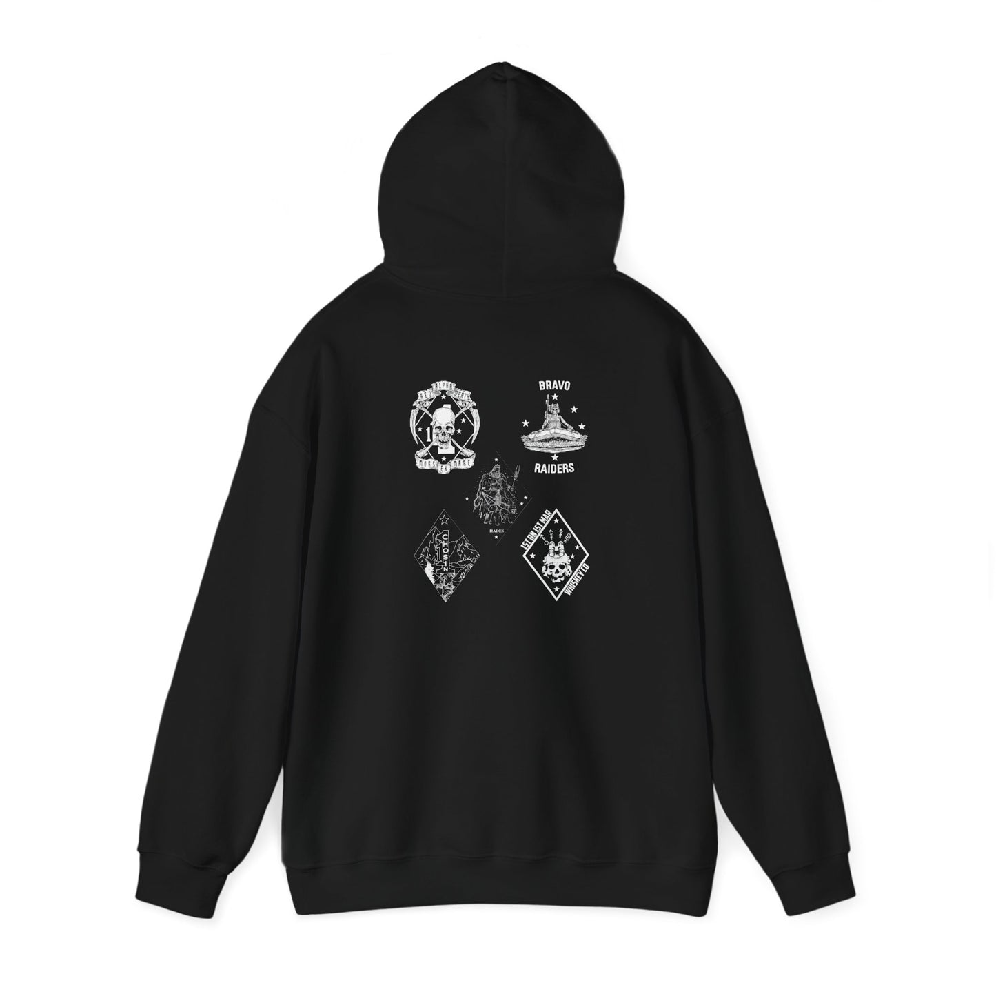 1st Battalion 1st Marines Black Unit Hoodie