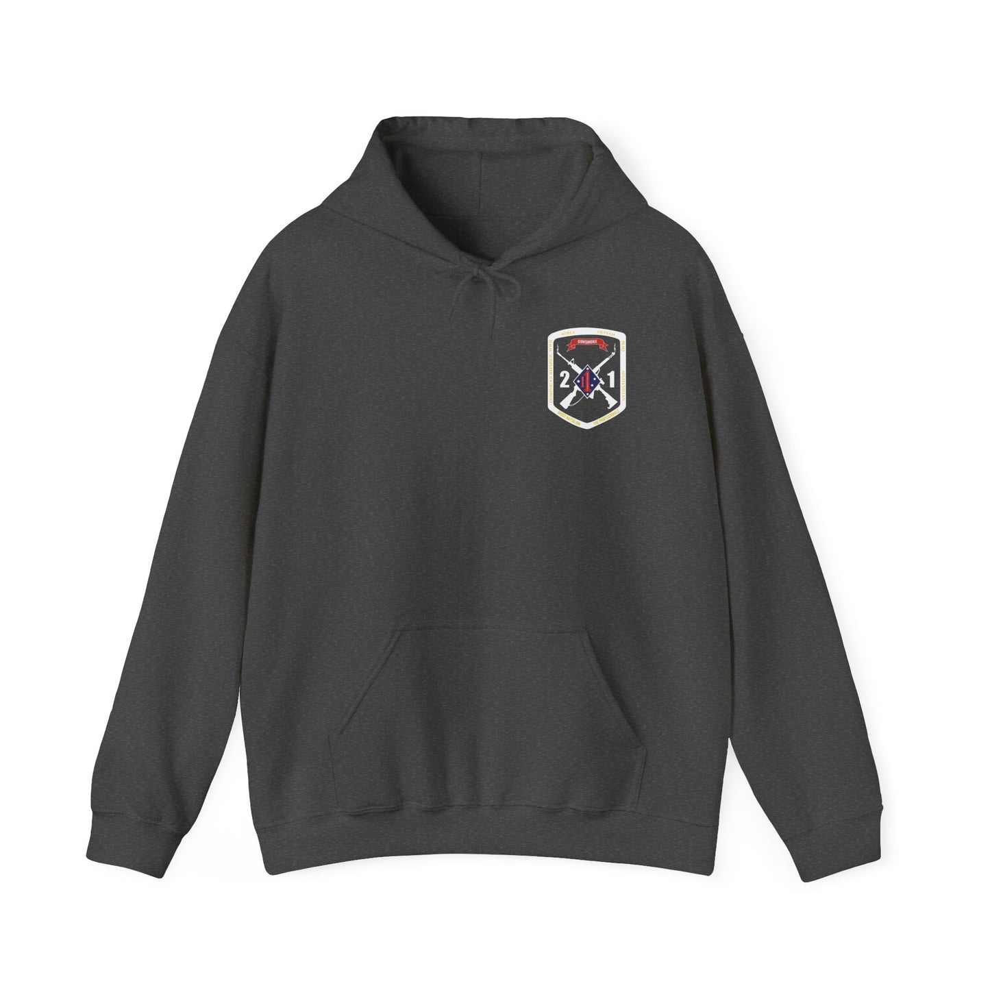 2nd Battalion 1st Marines White Logo Unit Hoodie