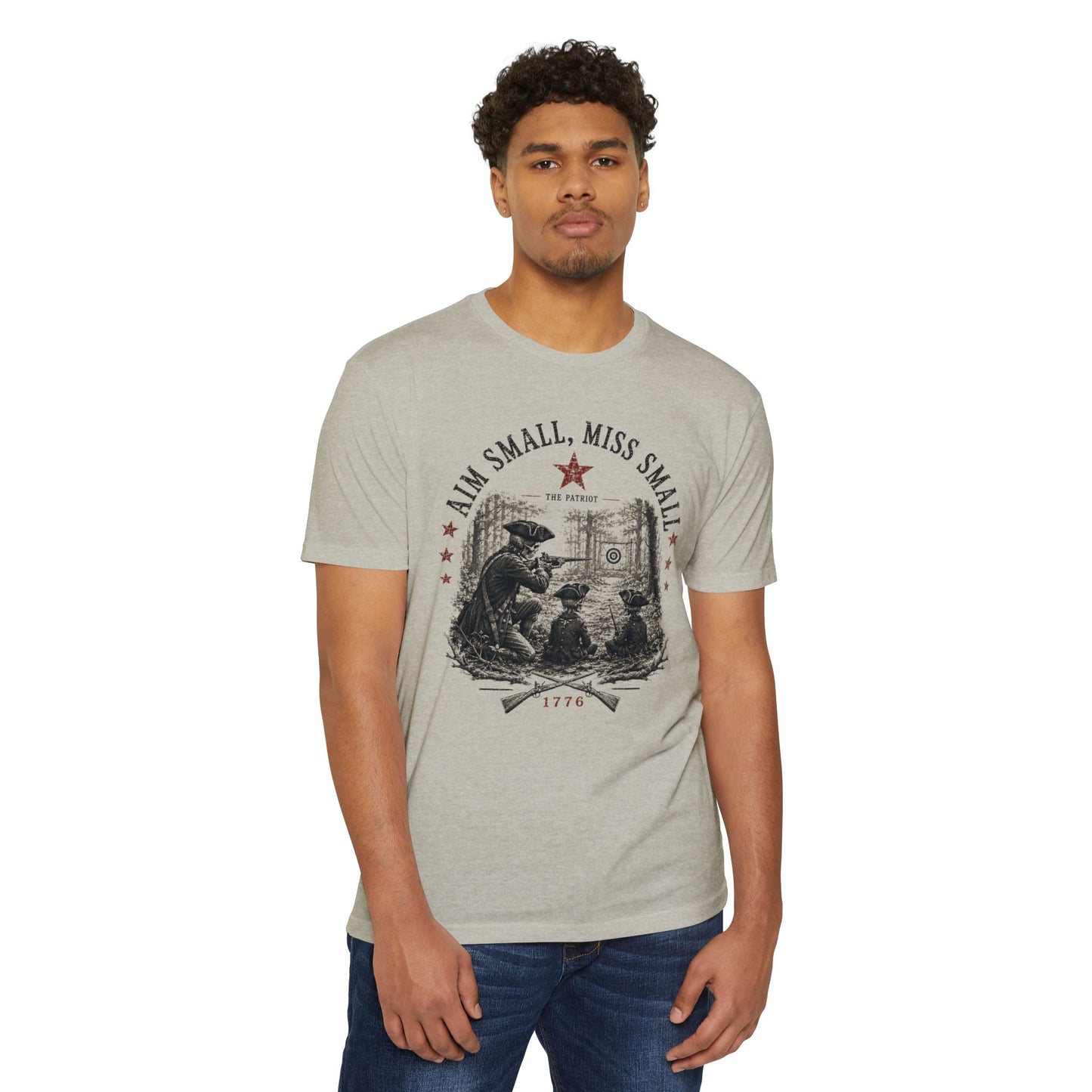 "Aim Small, Miss Small" 1776 Target Shooting Tee