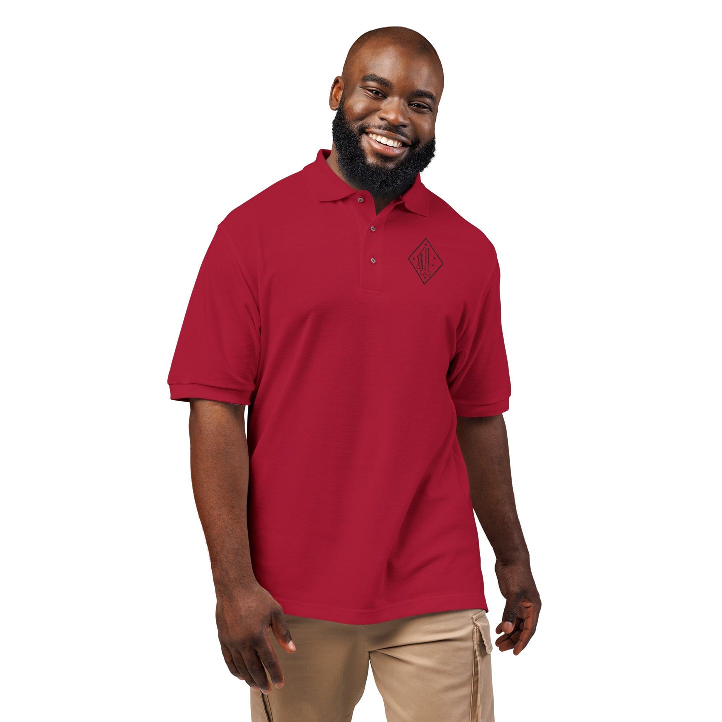1st Marines Embroidered Polo Single Color