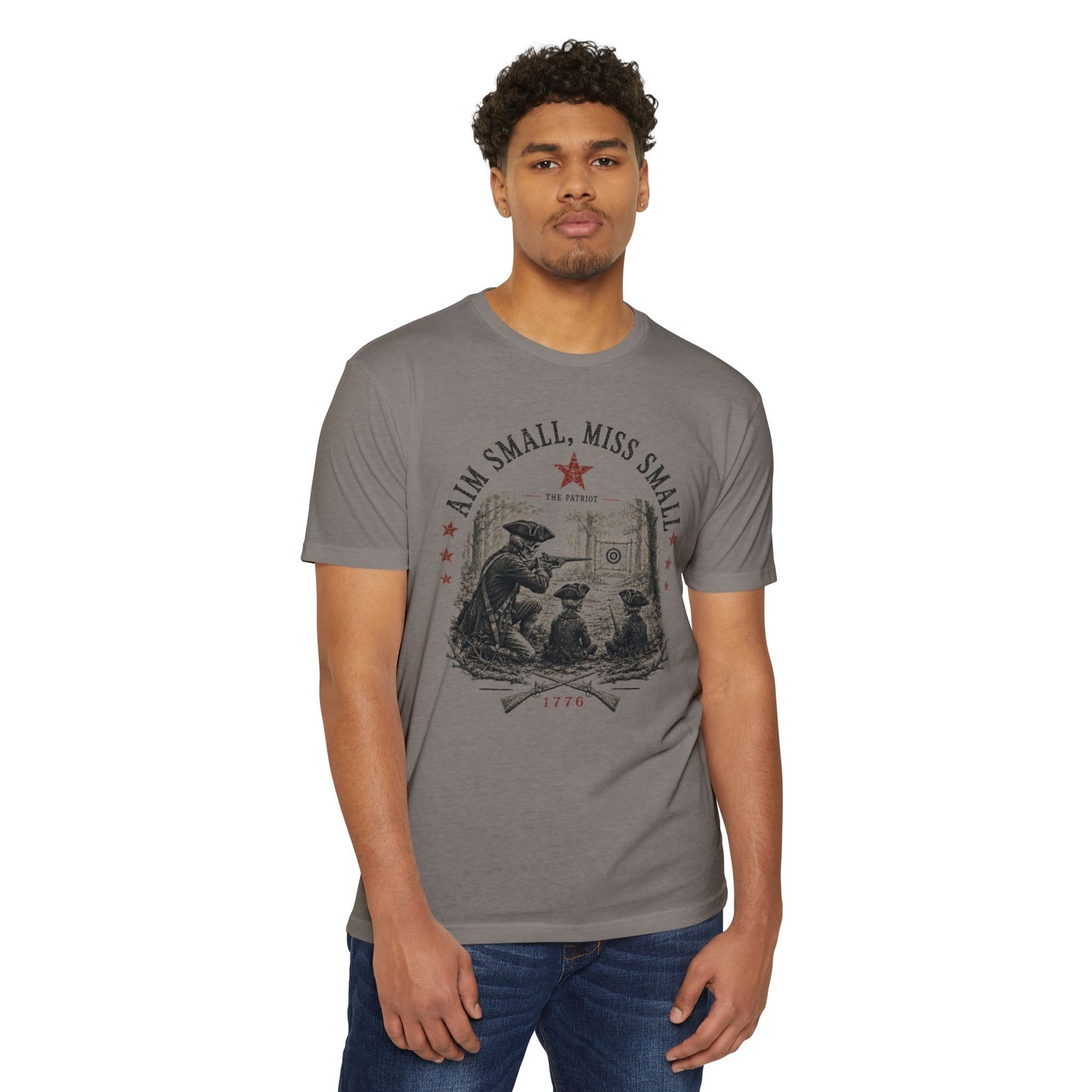 "Aim Small, Miss Small" 1776 Target Shooting Tee