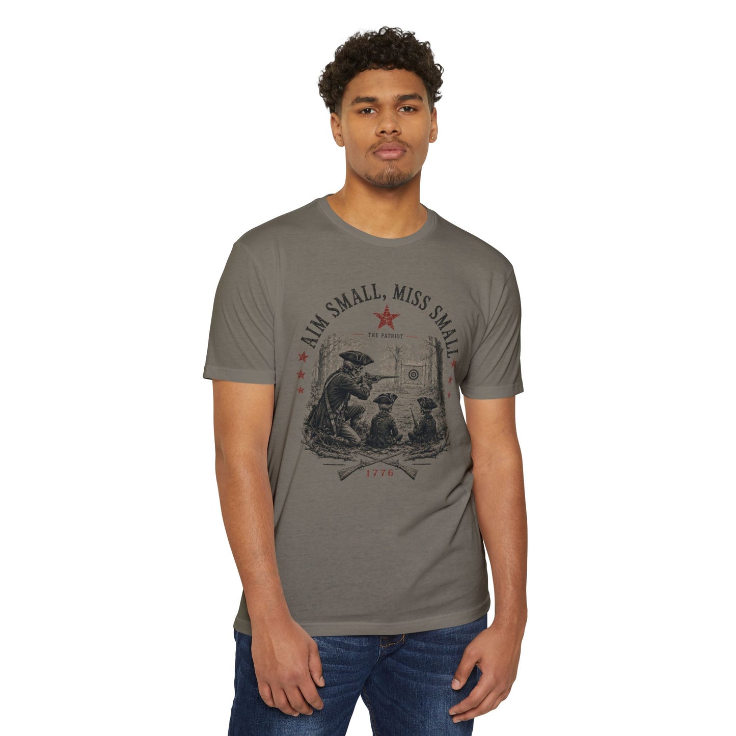 "Aim Small, Miss Small" 1776 Target Shooting Tee