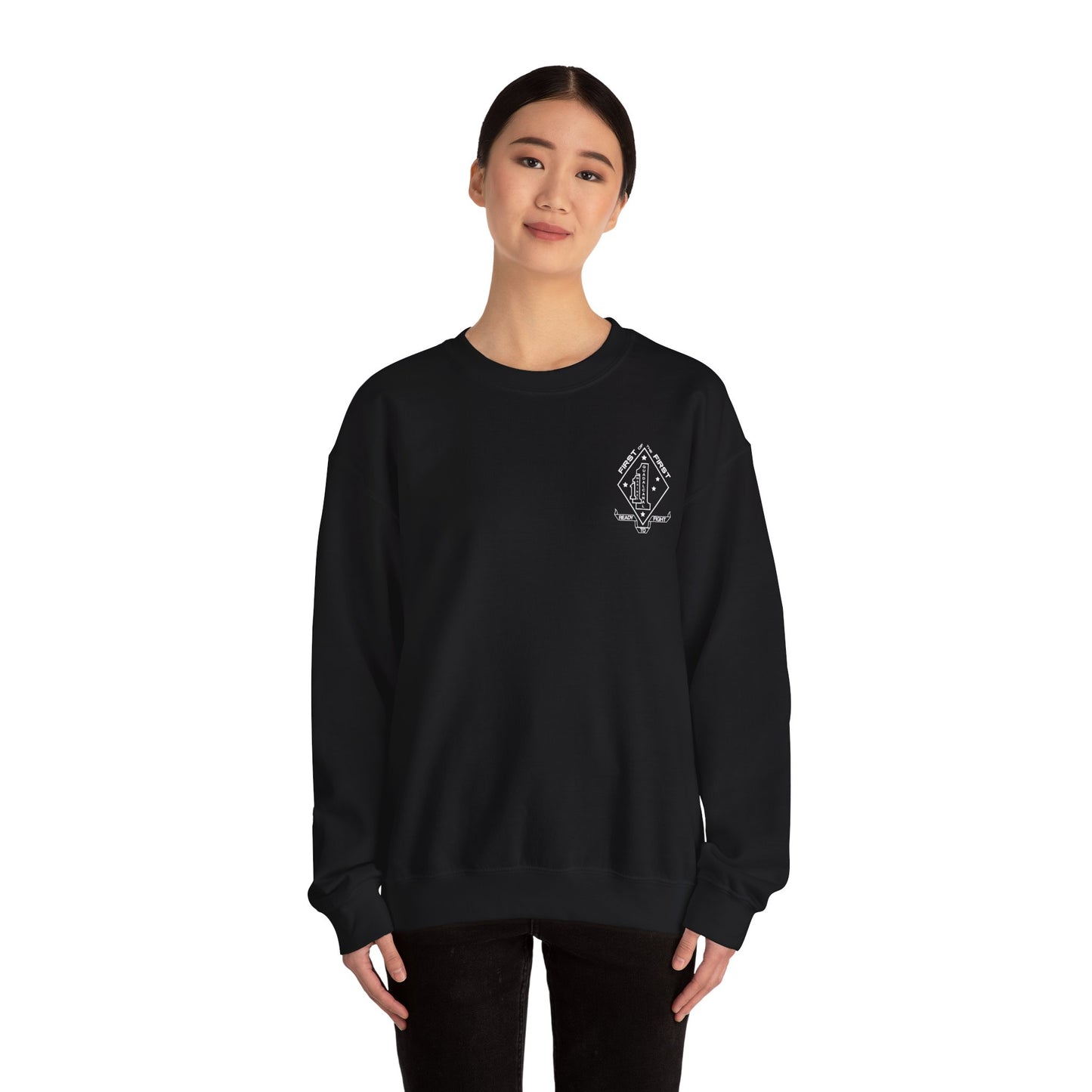 1st Battalion 1st Marines Bravo Co. Black Unit Crewneck Sweater
