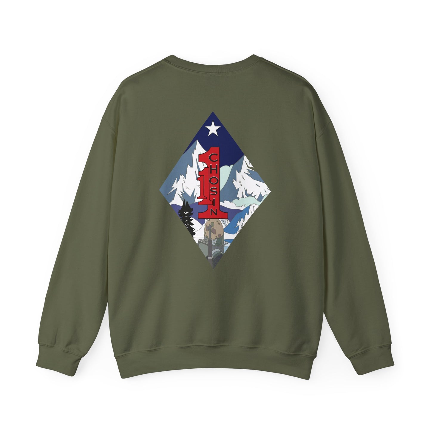 1st Battalion 1st Marines Charlie Co. Green Unit Crewneck Sweater