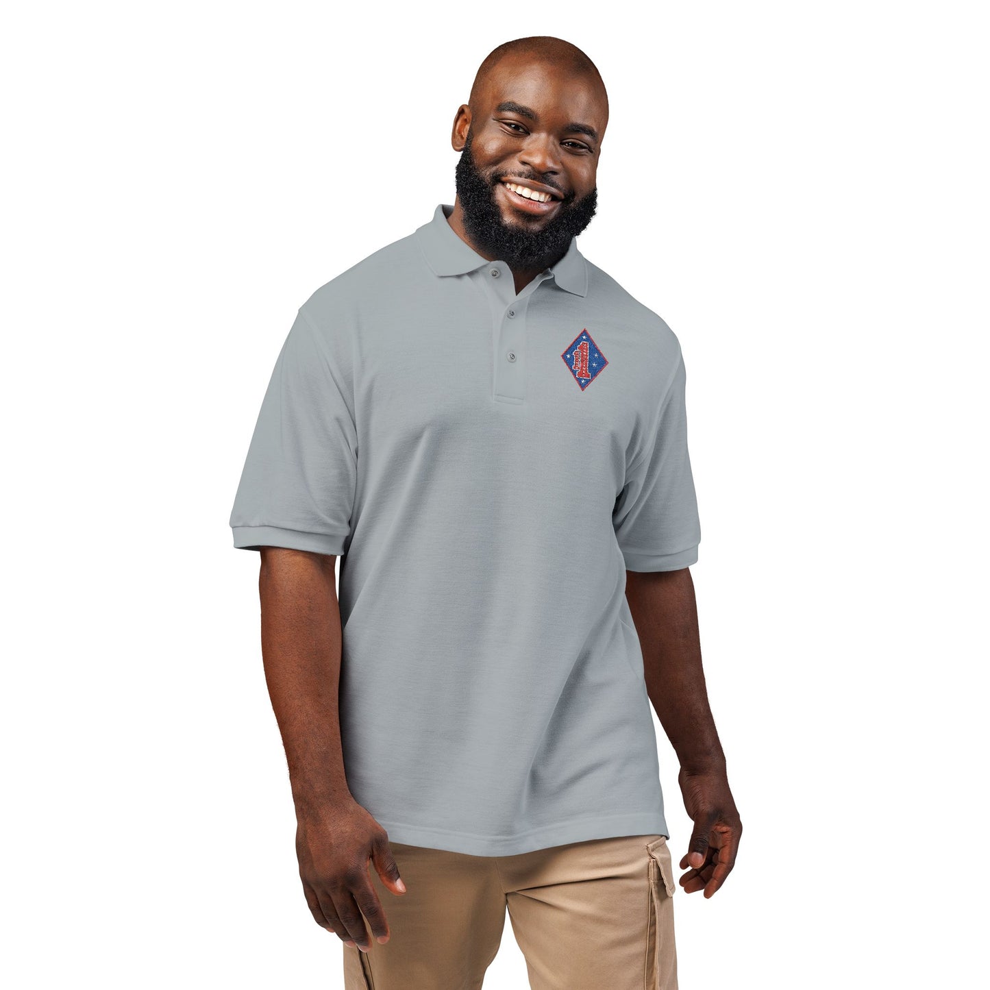 1st Marines Embroided Polo Full Color